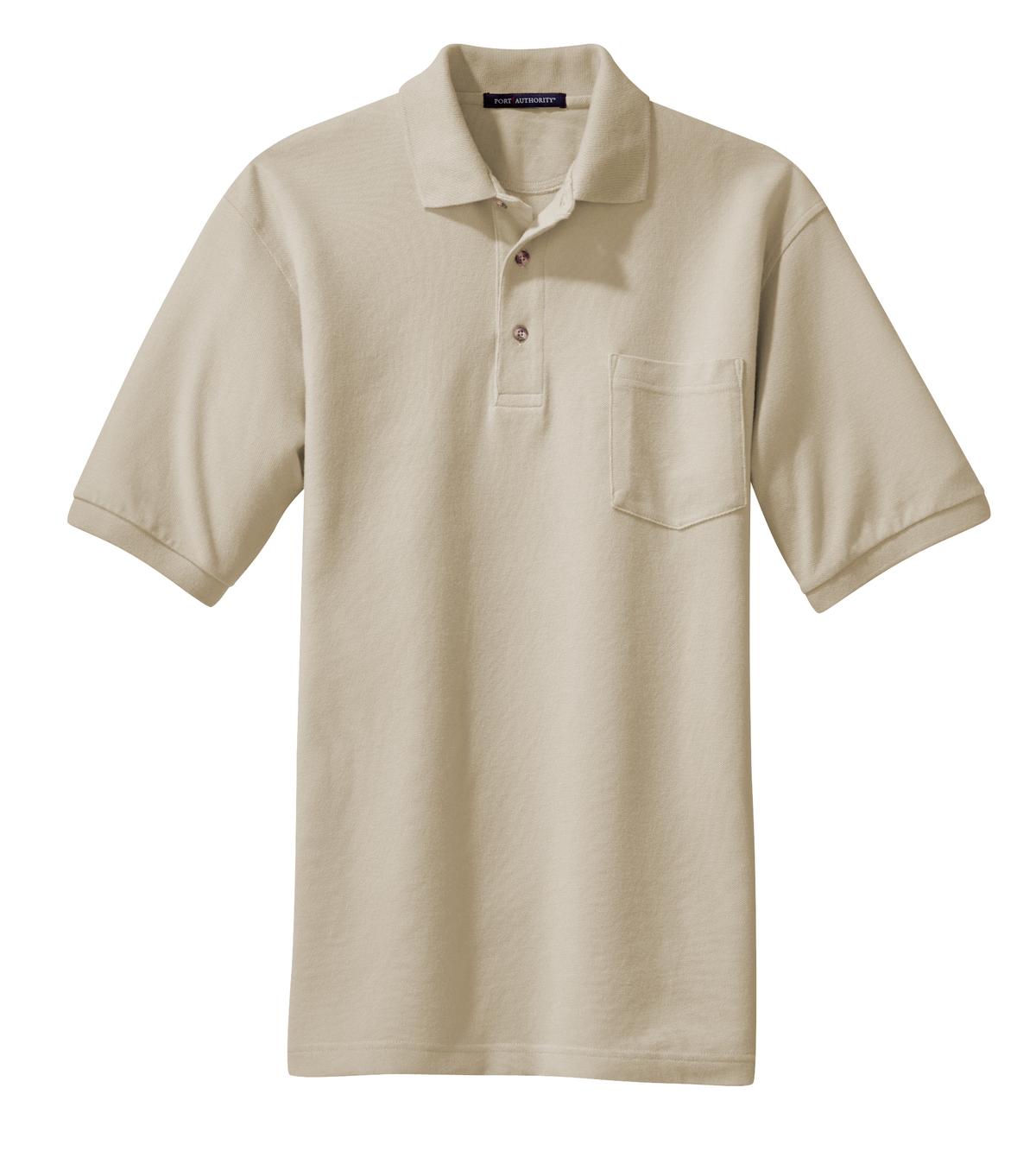 Port Authority® Heavyweight Cotton Pique Polo with Pocket