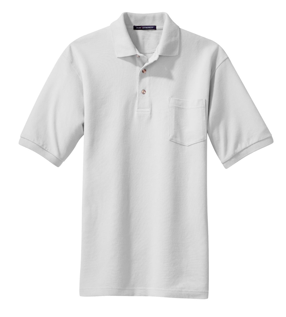 Port Authority® Heavyweight Cotton Pique Polo with Pocket