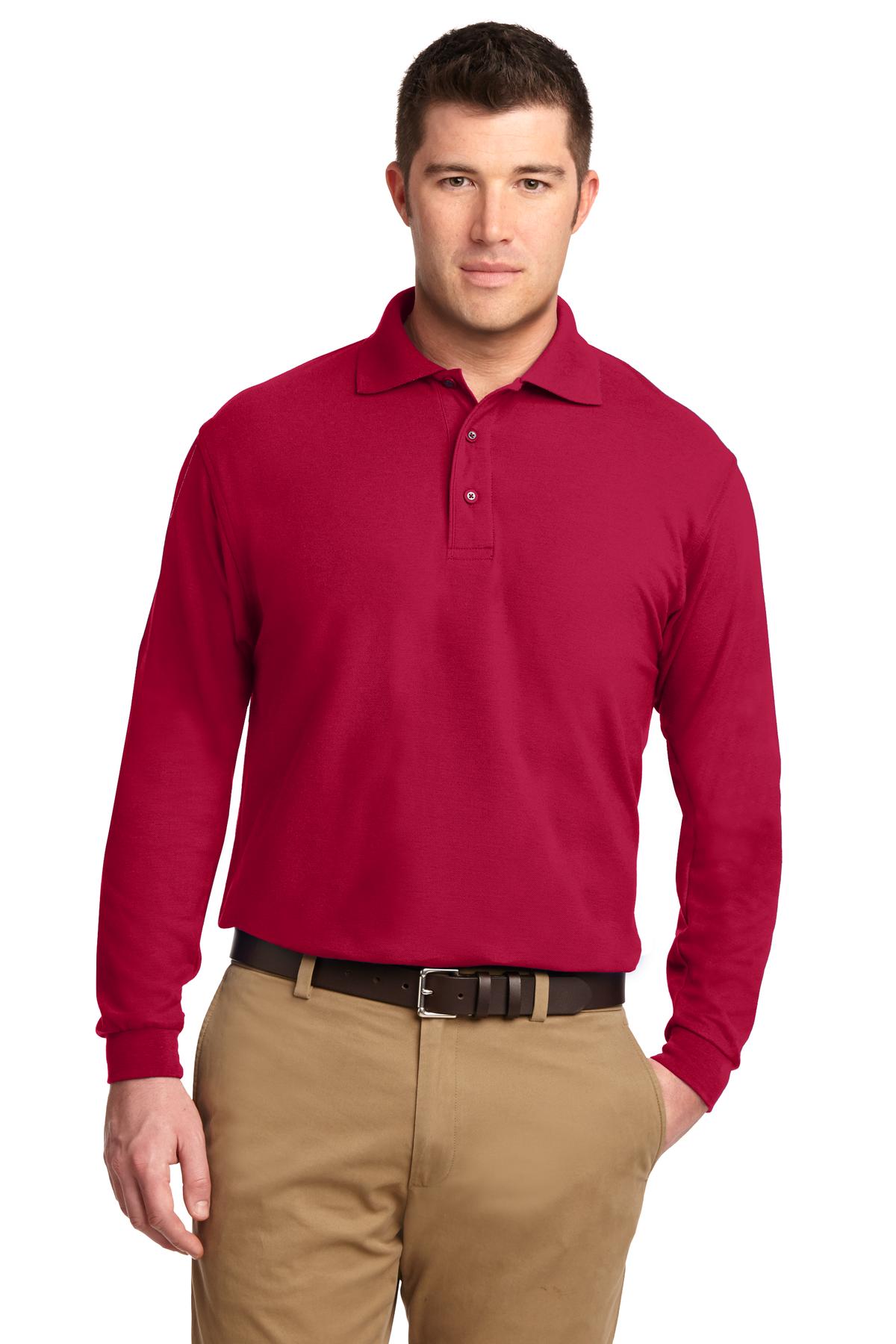 Port Authority® Silk Touch Long Sleeve Polo
