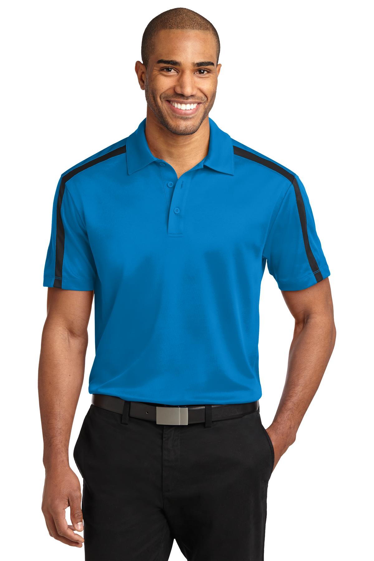 Port Authority® Silk Touch Performance Colorblock Stripe Polo