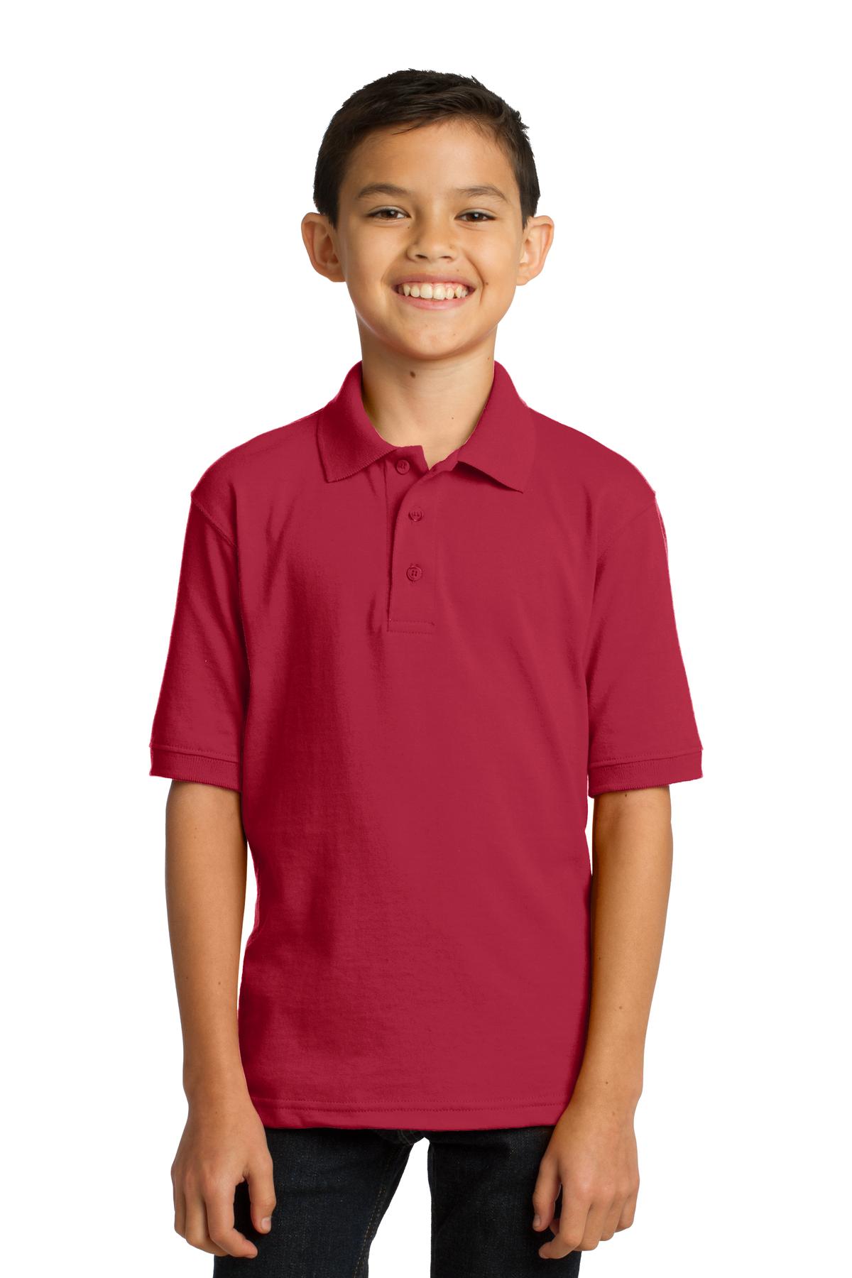 Port & Company® Youth Core Blend Jersey Knit Polo