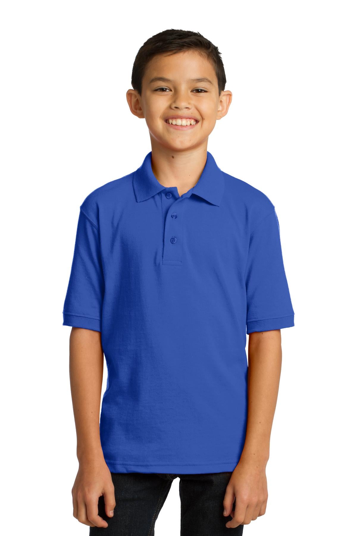 Port & Company® Youth Core Blend Jersey Knit Polo