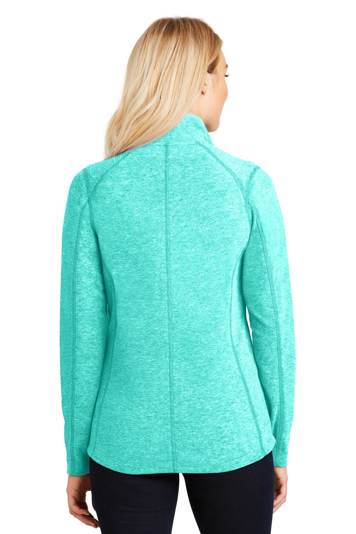 Port Authority® Women's Heather Microfleece Full-Zip Jacket