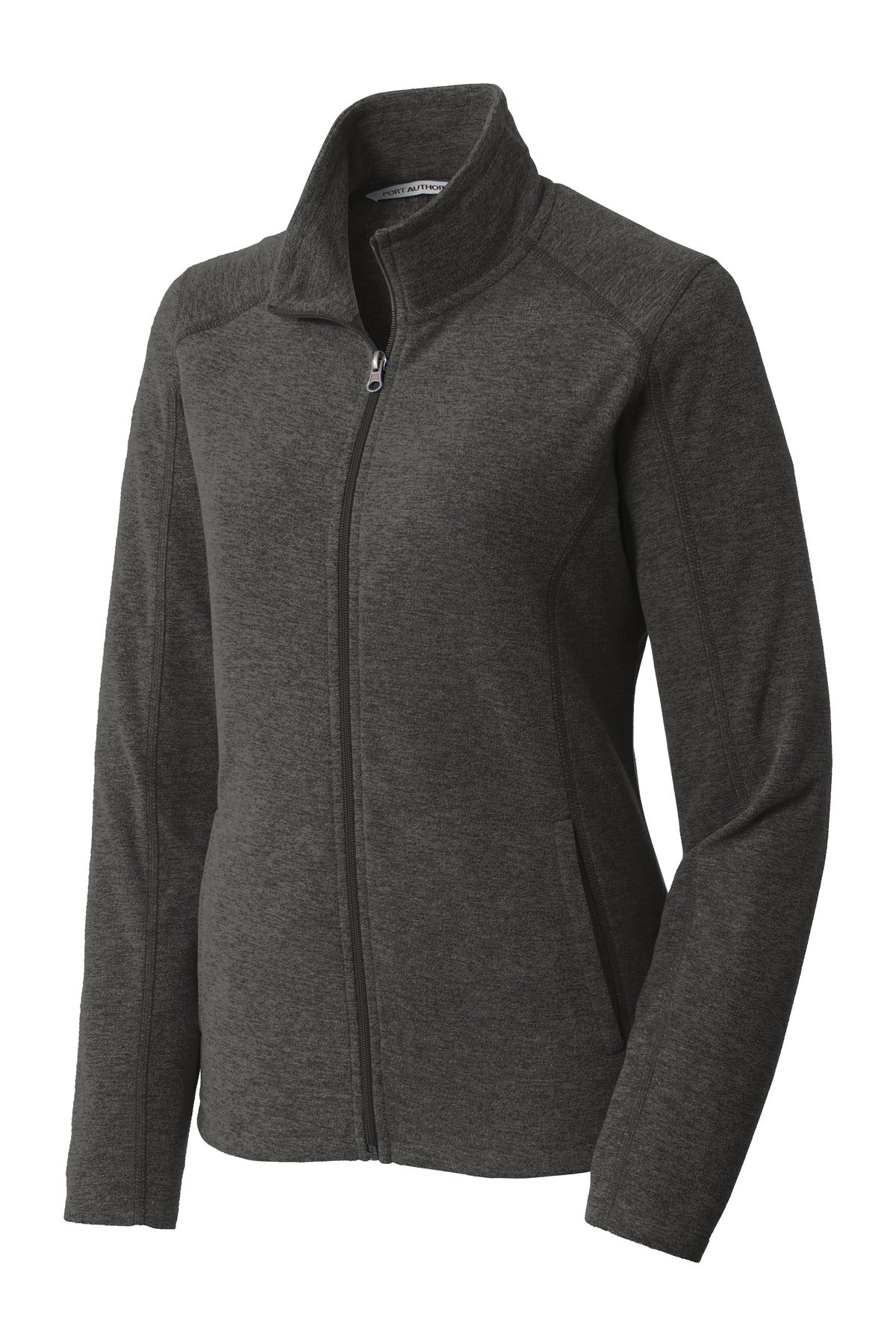 Port Authority® Women's Heather Microfleece Full-Zip Jacket