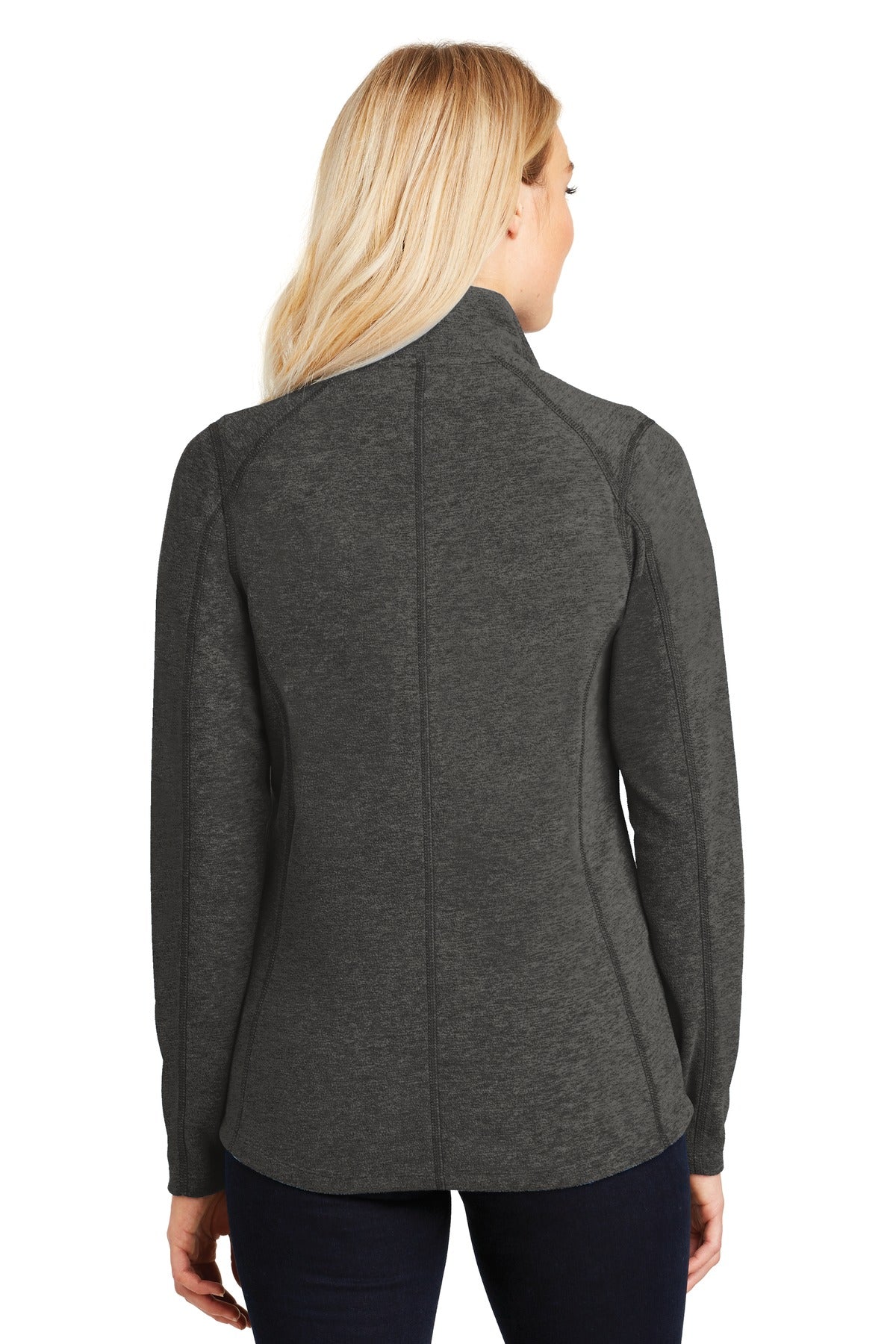 Port Authority® Women's Heather Microfleece Full-Zip Jacket