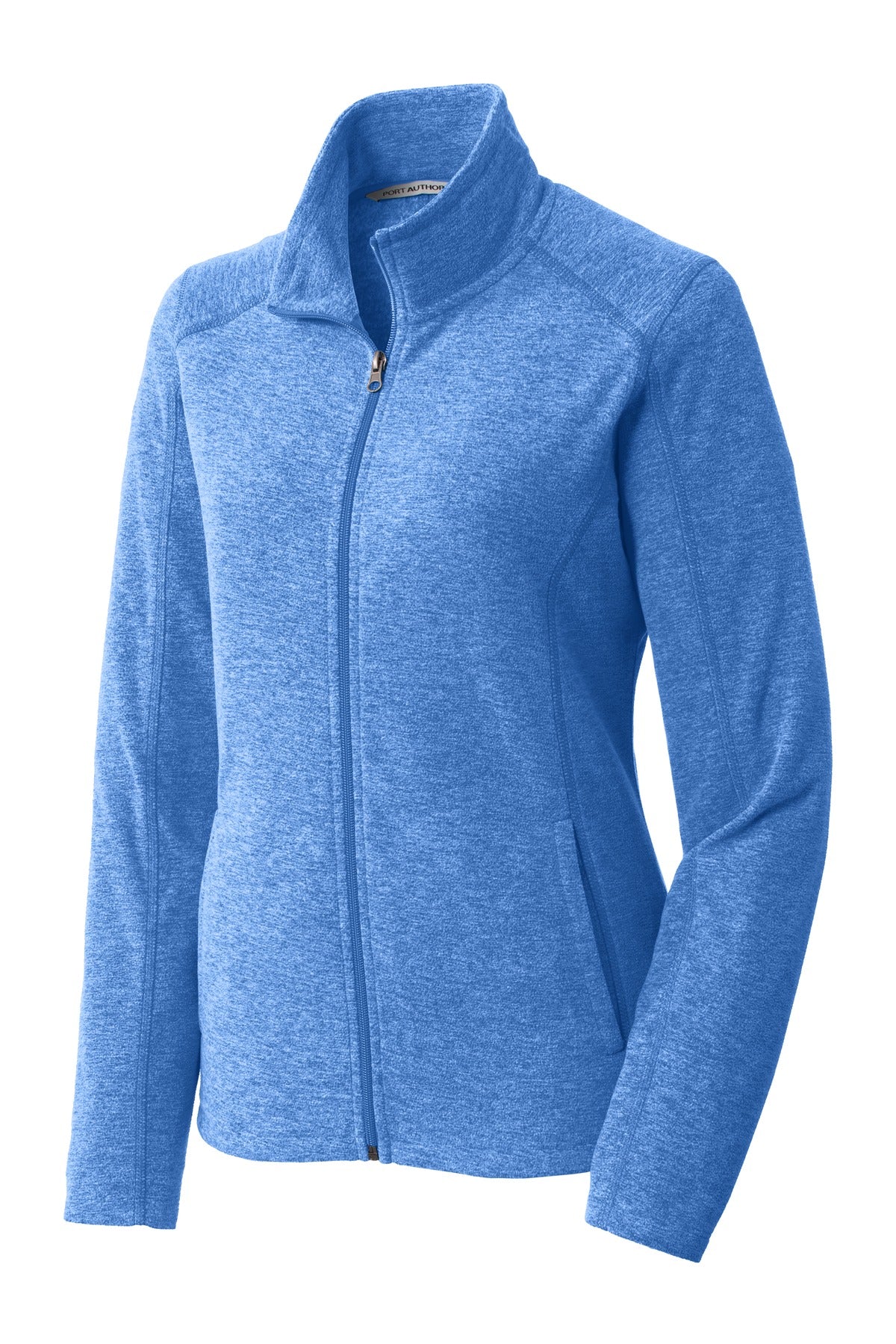 Port Authority® Women's Heather Microfleece Full-Zip Jacket