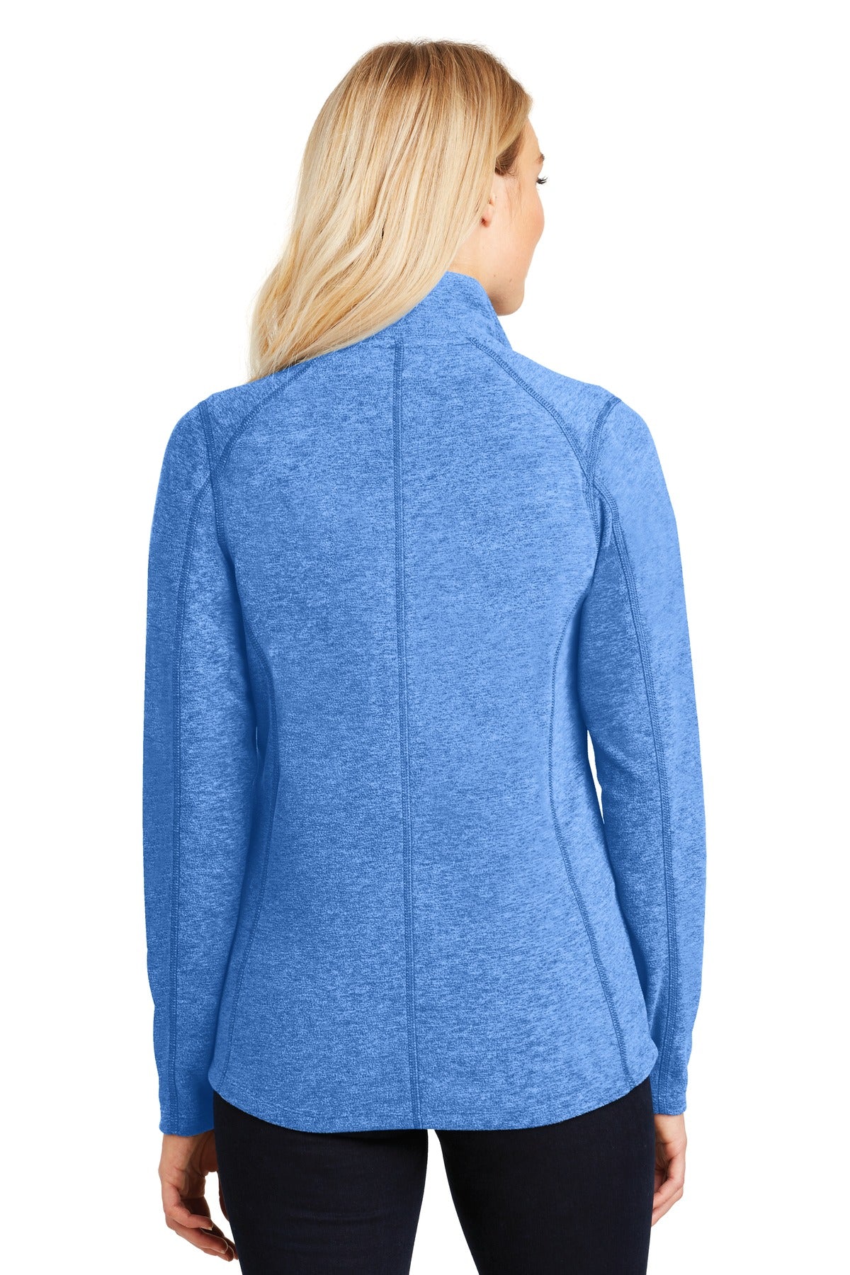 Port Authority® Women's Heather Microfleece Full-Zip Jacket