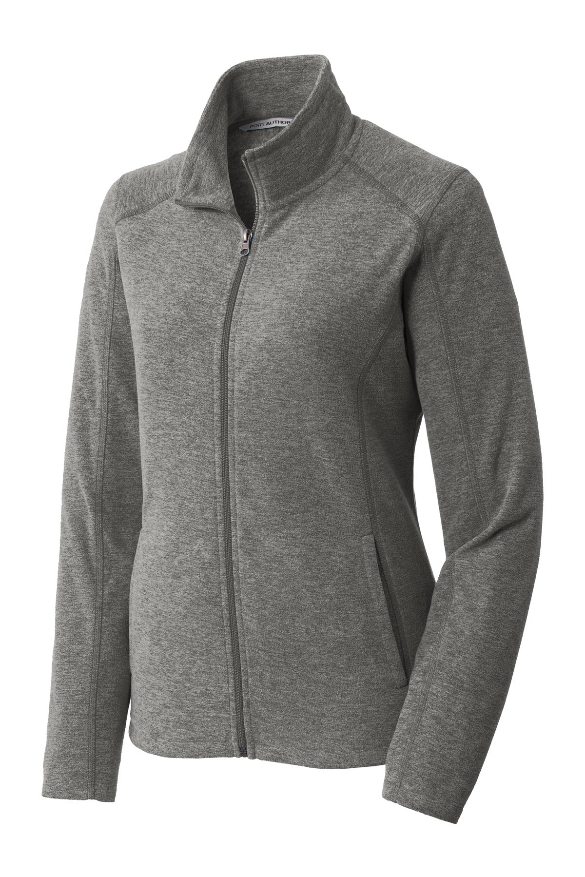 Port Authority® Women's Heather Microfleece Full-Zip Jacket