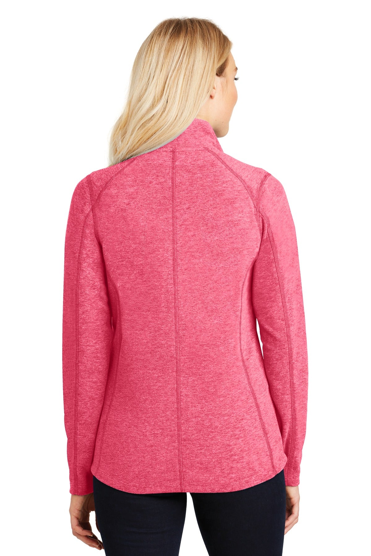 Port Authority® Women's Heather Microfleece Full-Zip Jacket