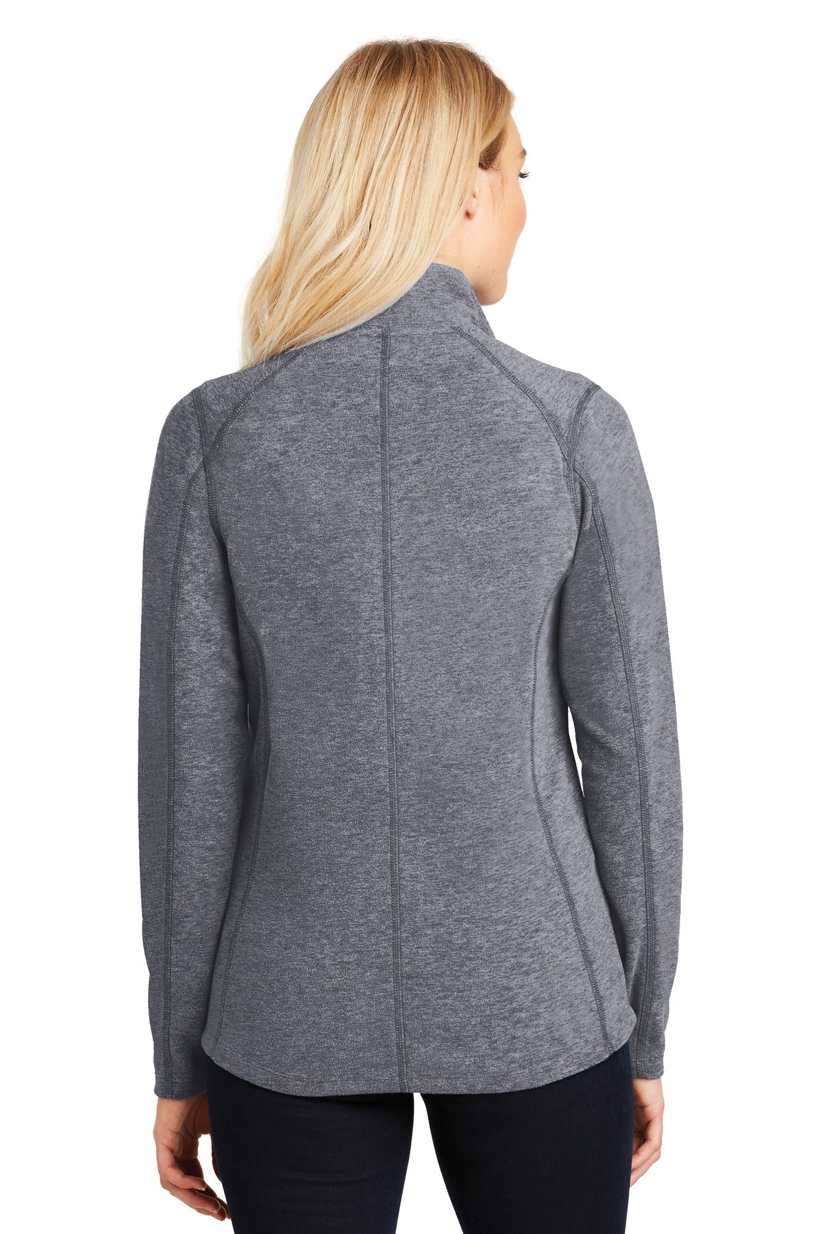 Port Authority® Women's Heather Microfleece Full-Zip Jacket