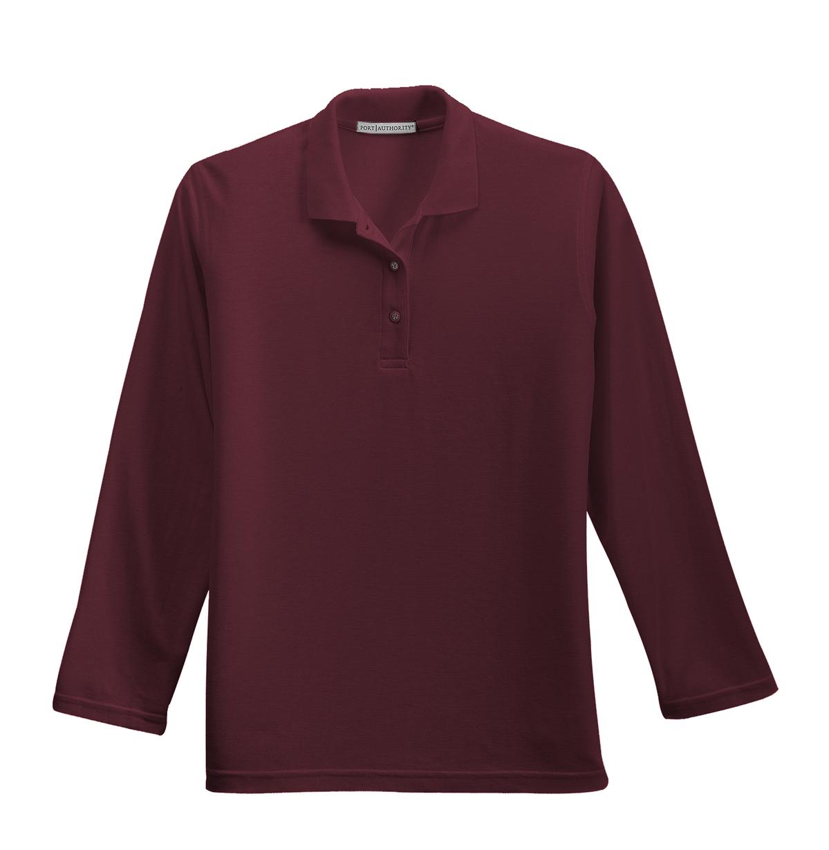 Port Authority® Women's Silk Touch Long Sleeve Polo