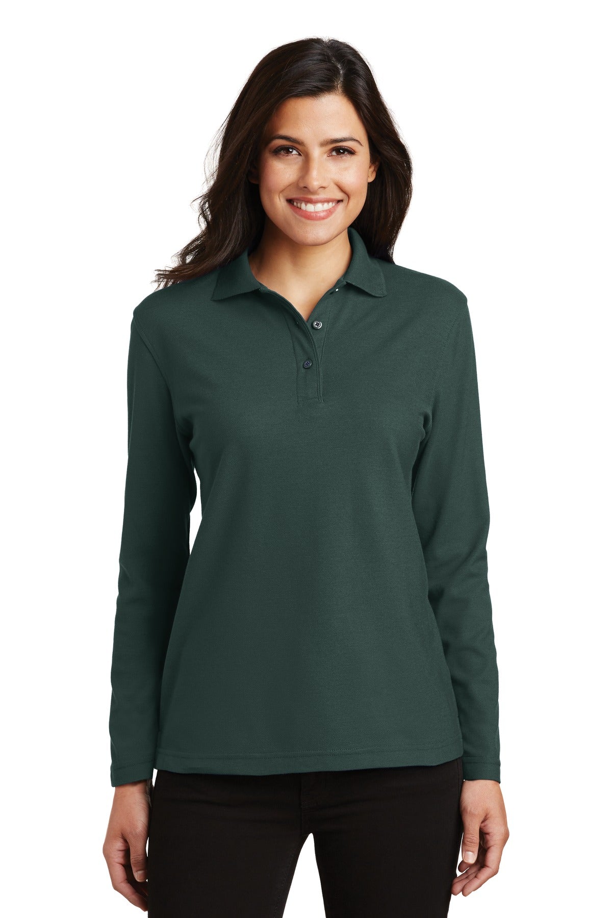 Port Authority® Women's Silk Touch Long Sleeve Polo
