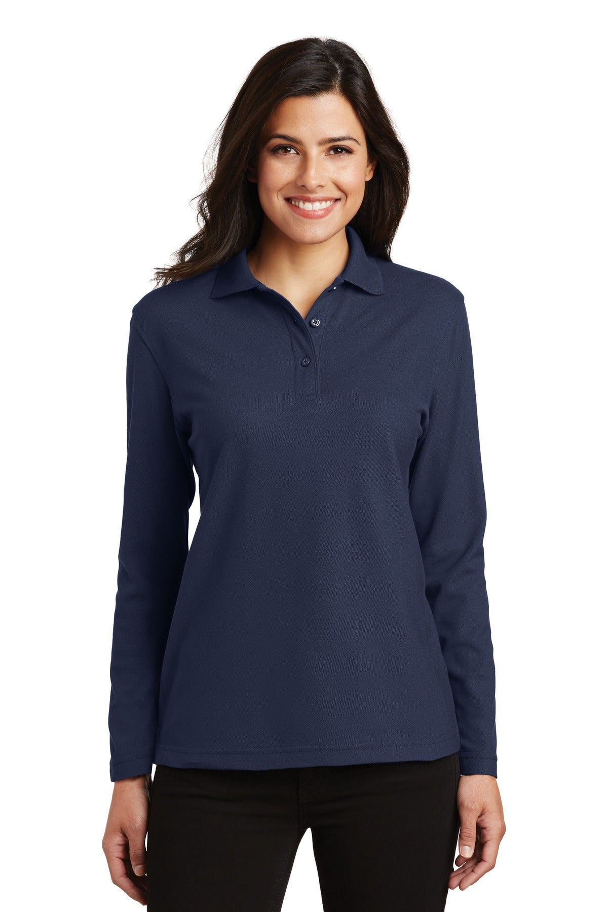 Port Authority® Women's Silk Touch Long Sleeve Polo
