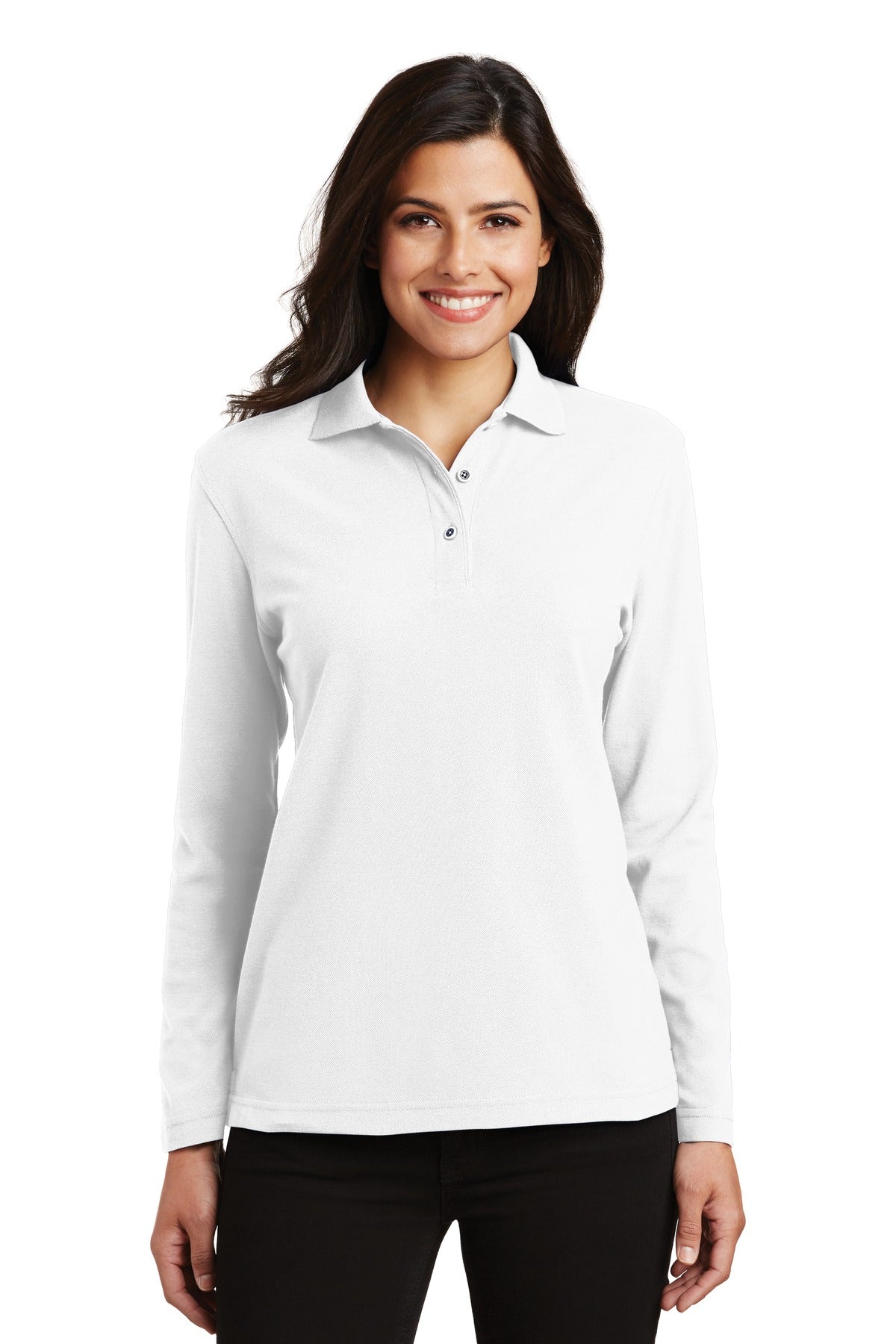 Port Authority® Women's Silk Touch Long Sleeve Polo
