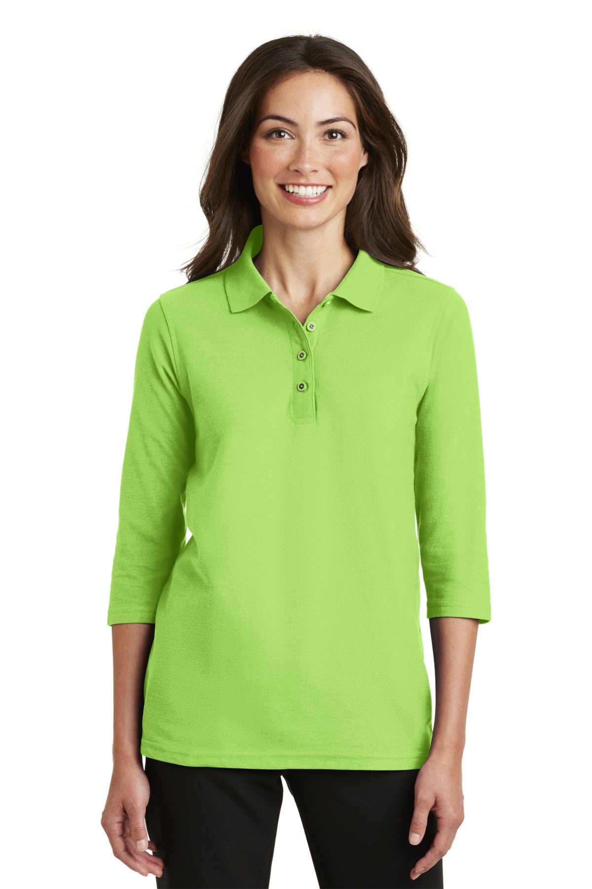 Port Authority® Women's Silk Touch 3/4-Sleeve Polo