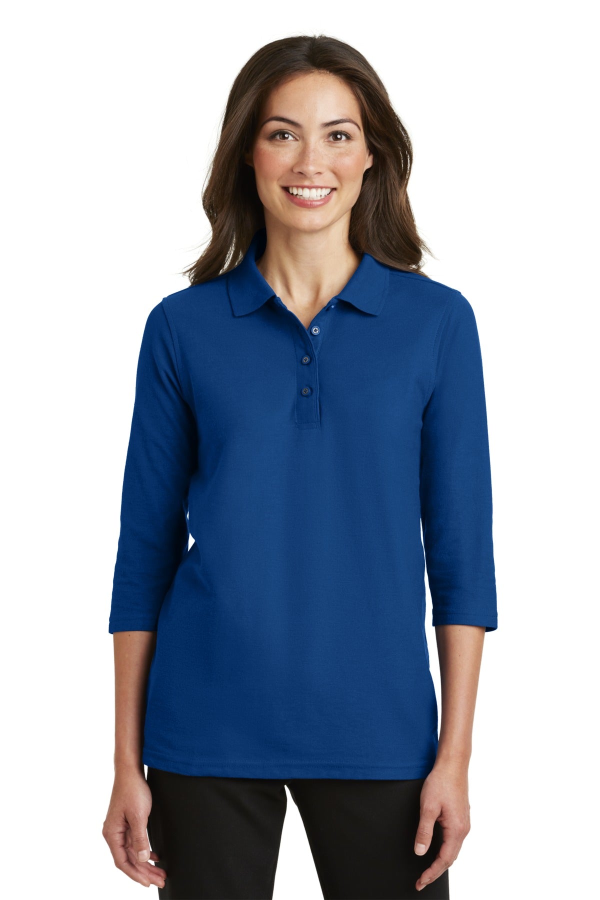 Port Authority® Women's Silk Touch 3/4-Sleeve Polo