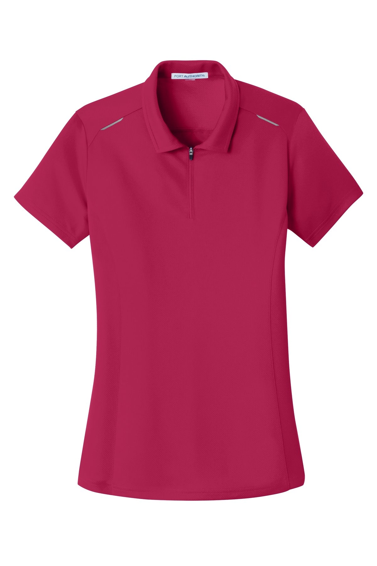 Port Authority® Women's Pinpoint Mesh Zip Polo