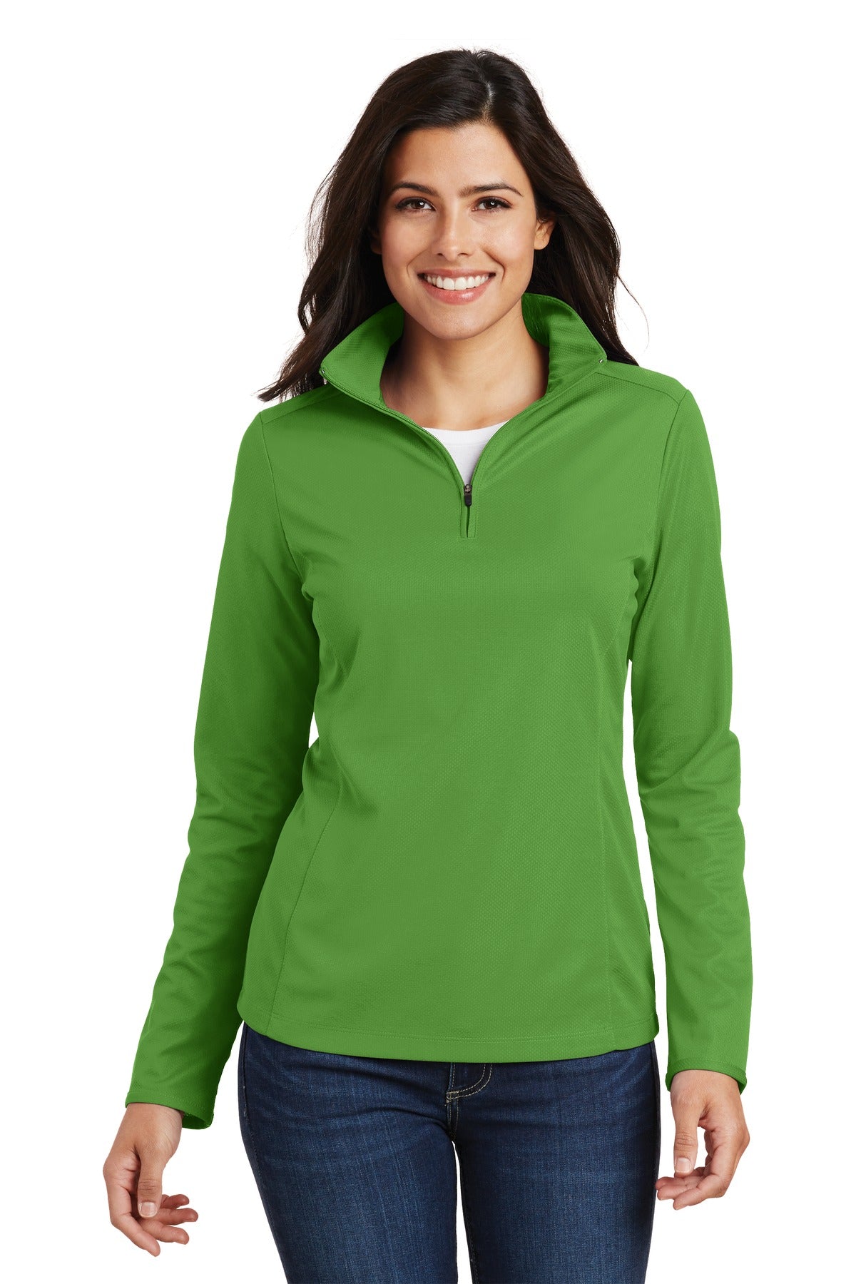 Port Authority® Women's Pinpoint Mesh 1/2-Zip