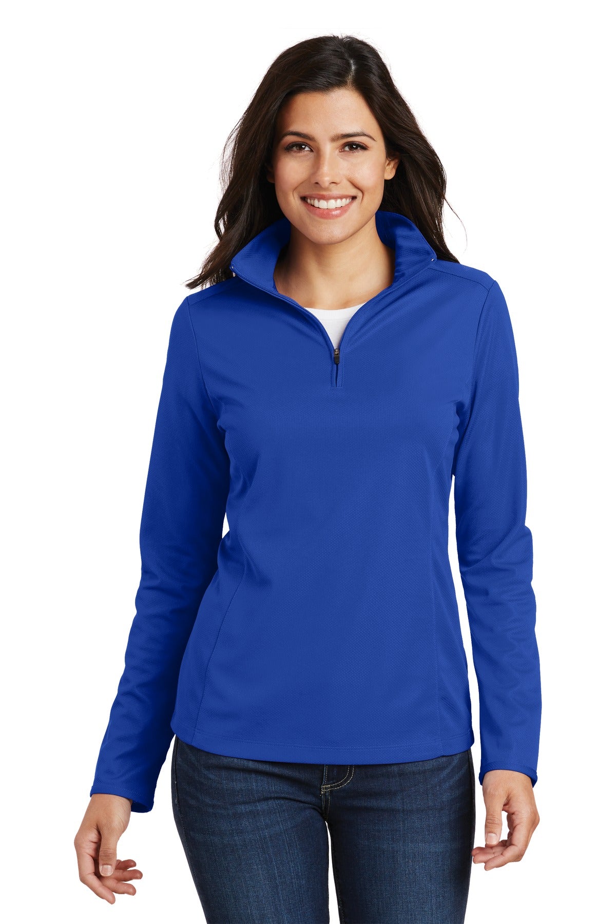 Port Authority® Women's Pinpoint Mesh 1/2-Zip
