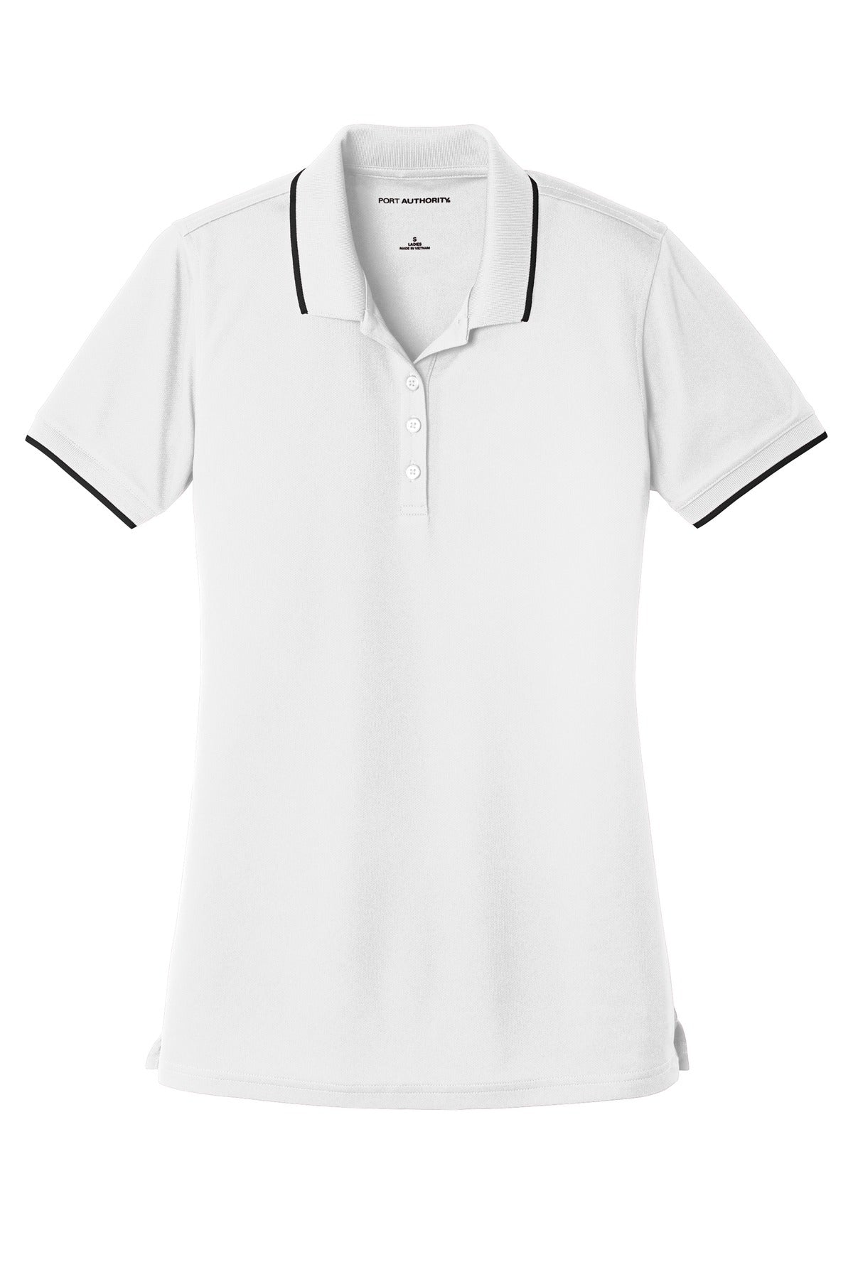 Port Authority® Women's Dry Zone® UV Micro-Mesh Tipped Polo