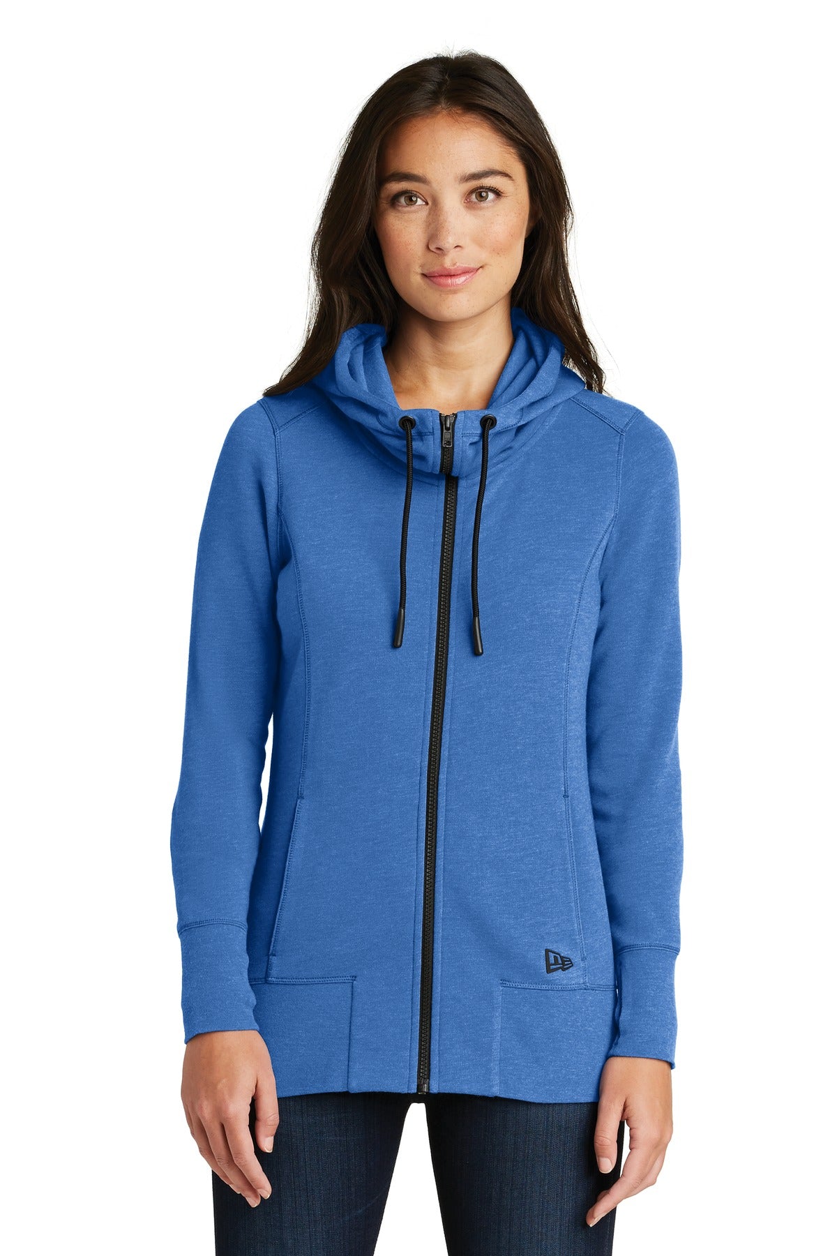 New Era® Women's Tri-Blend Fleece Full-Zip Hoodie