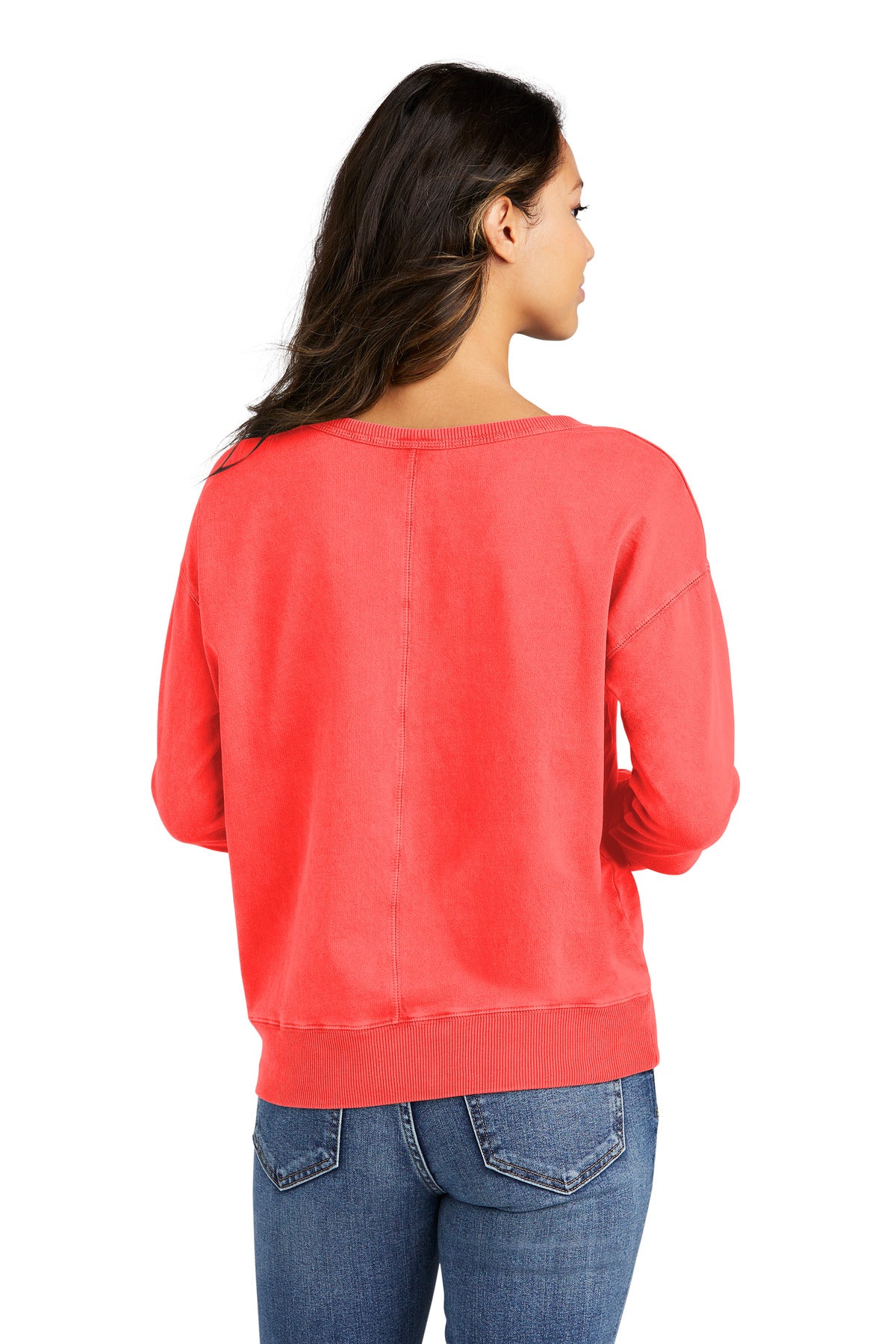 Port & Company® Women's Beach Wash® Garment-Dyed V-Neck Sweatshirt