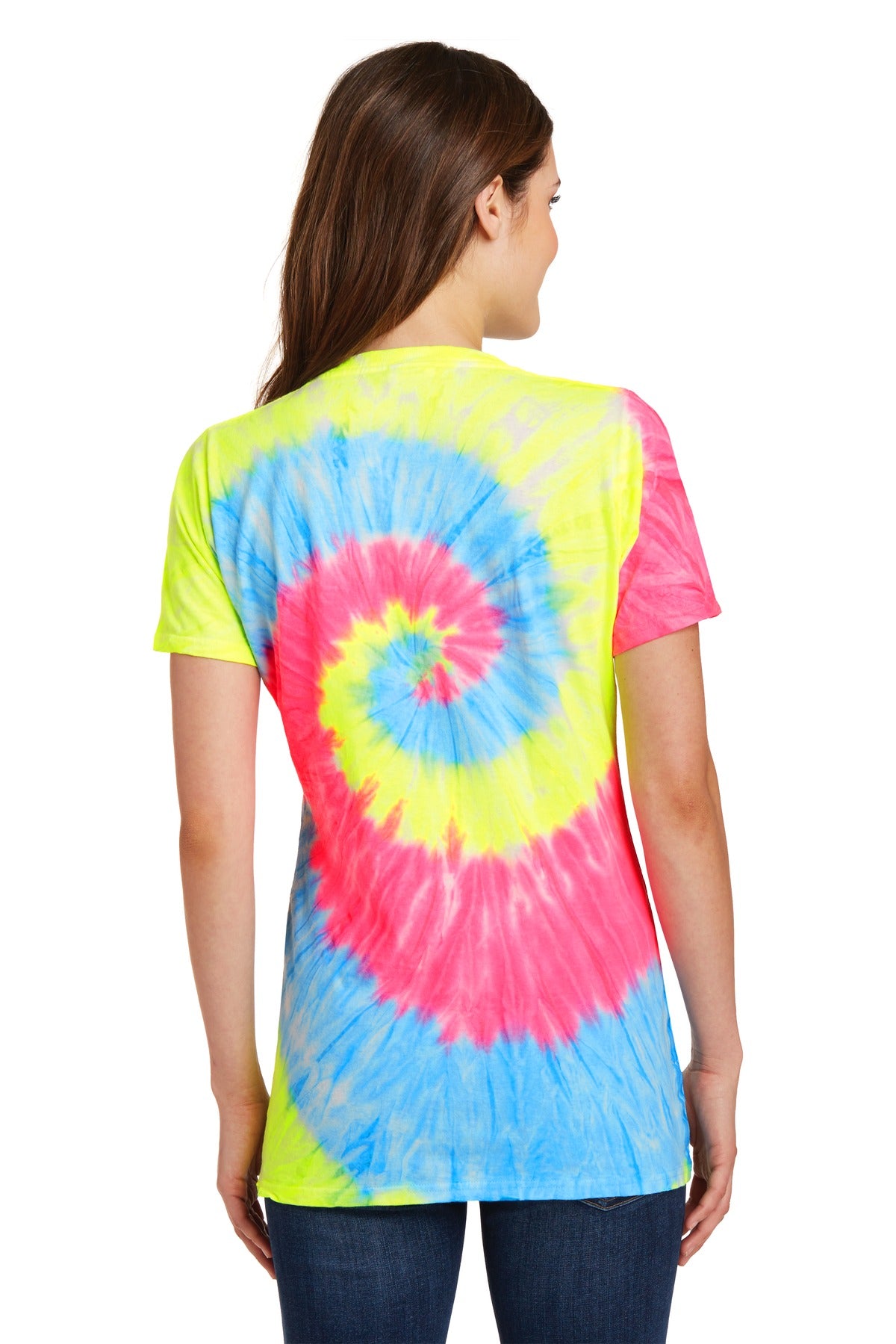 Port & Company® Women's Tie-Dye V-Neck Tee