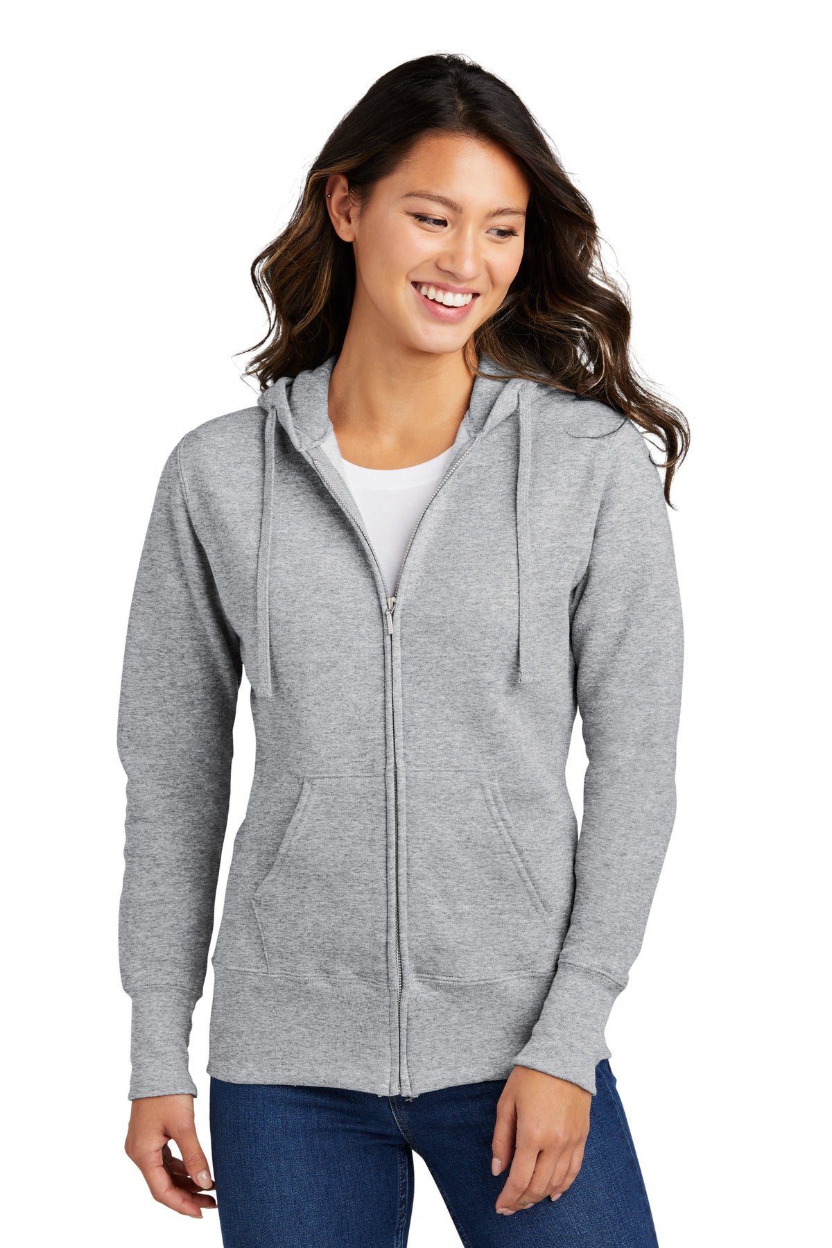 Port & Company® Women's Core Fleece Full-Zip Hooded Sweatshirt