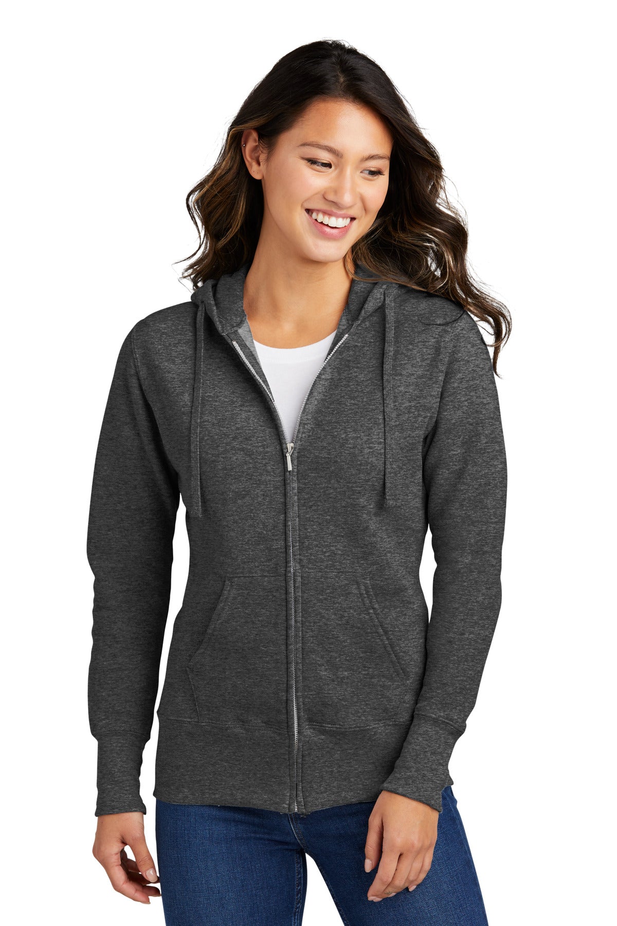 Port & Company® Women's Core Fleece Full-Zip Hooded Sweatshirt