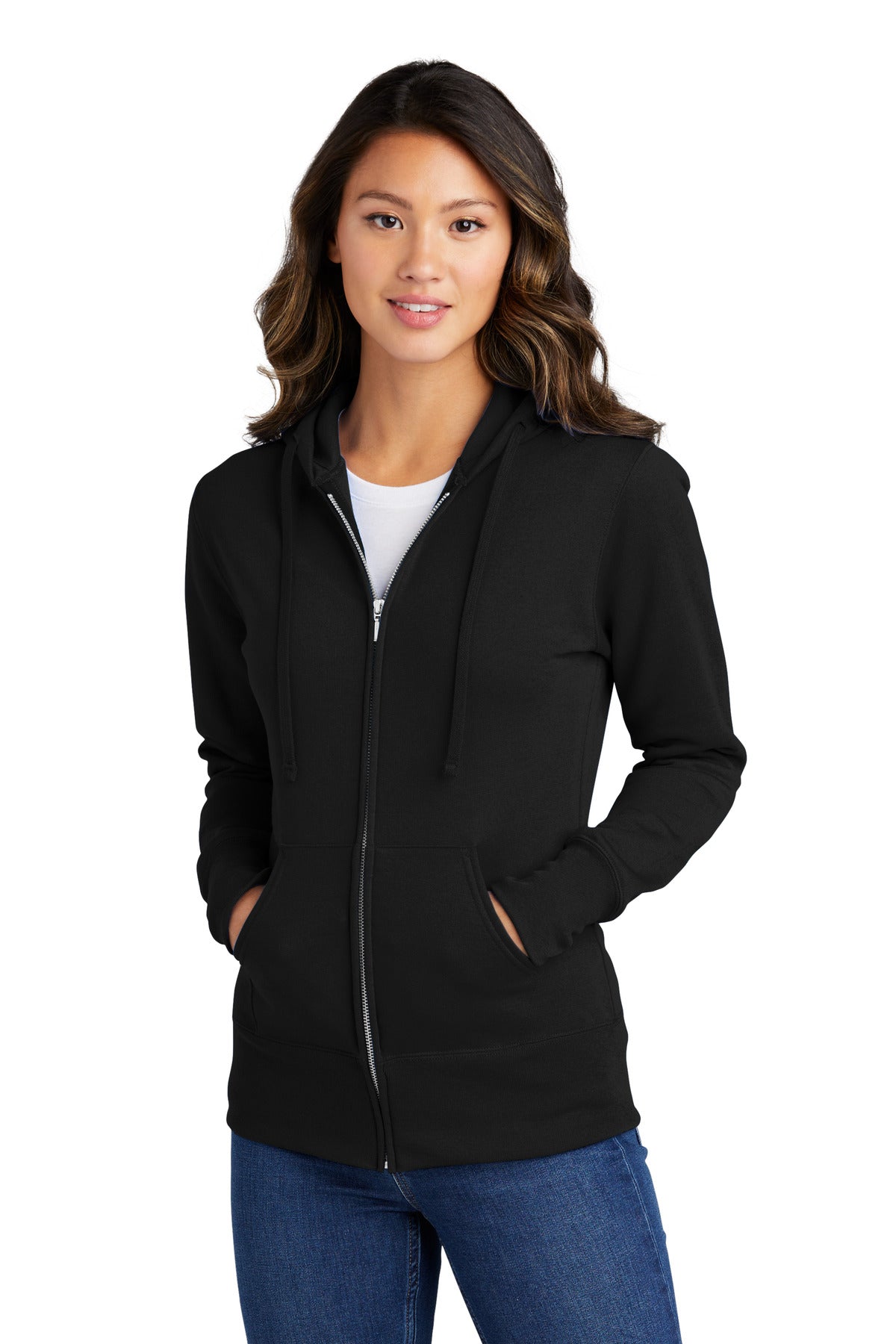 Port & Company® Women's Core Fleece Full-Zip Hooded Sweatshirt