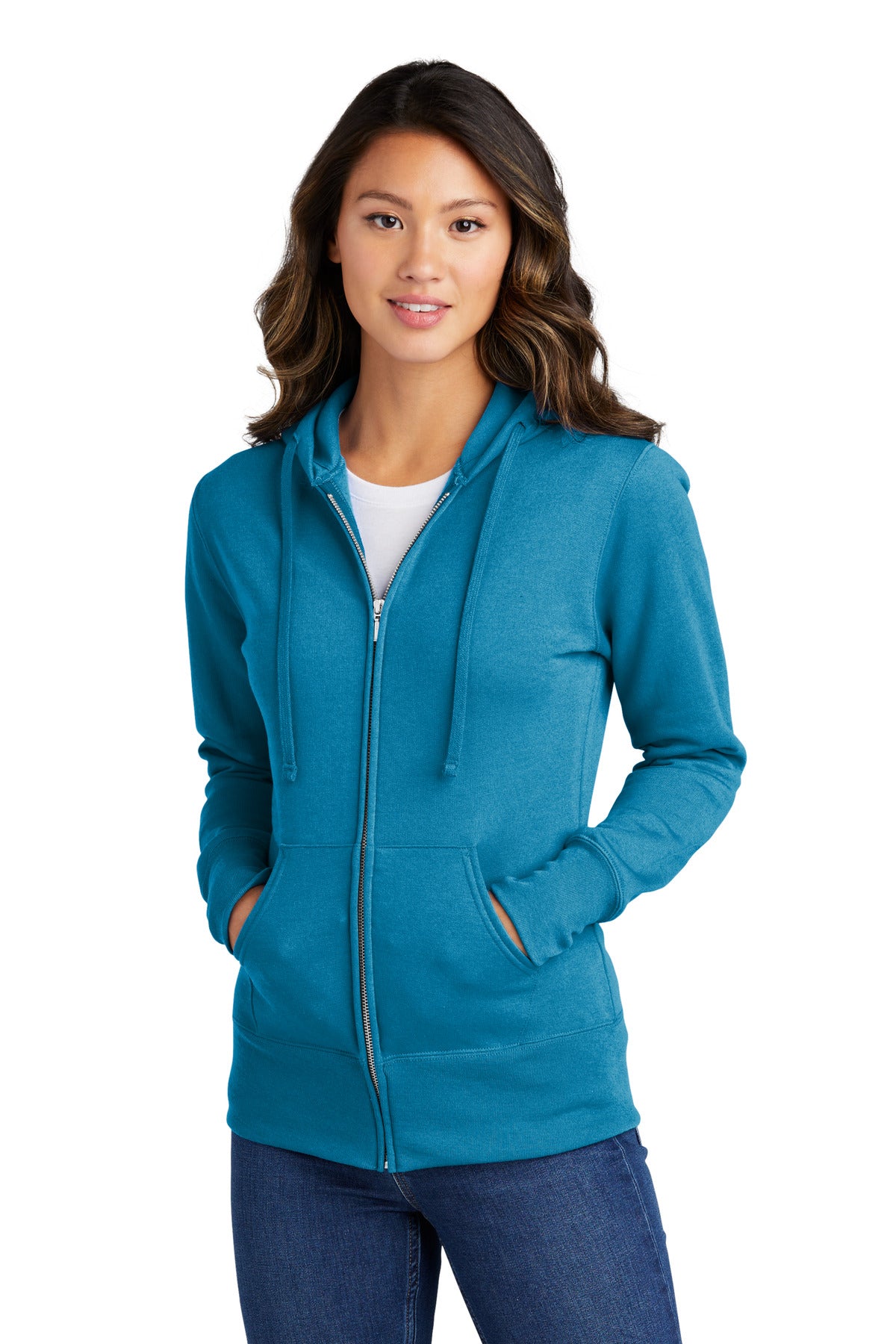Port & Company® Women's Core Fleece Full-Zip Hooded Sweatshirt