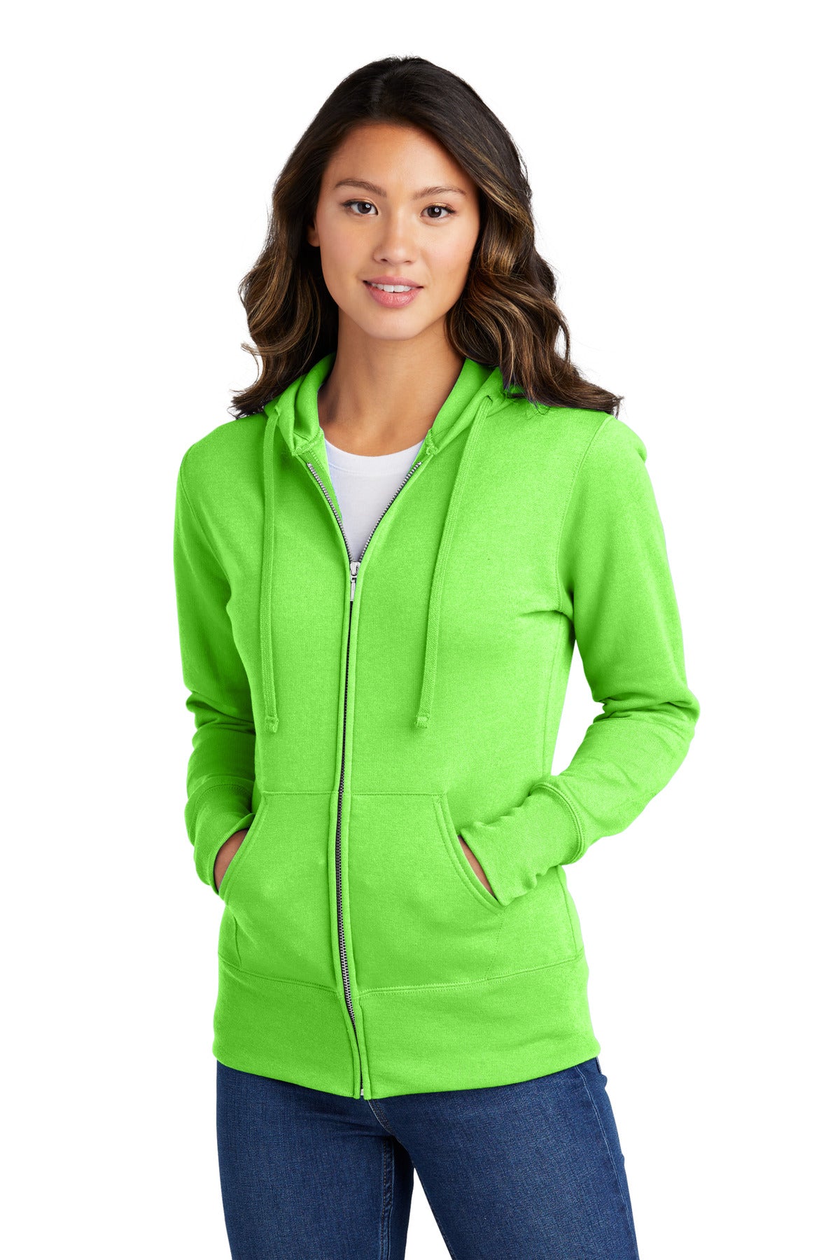 Port & Company® Women's Core Fleece Full-Zip Hooded Sweatshirt