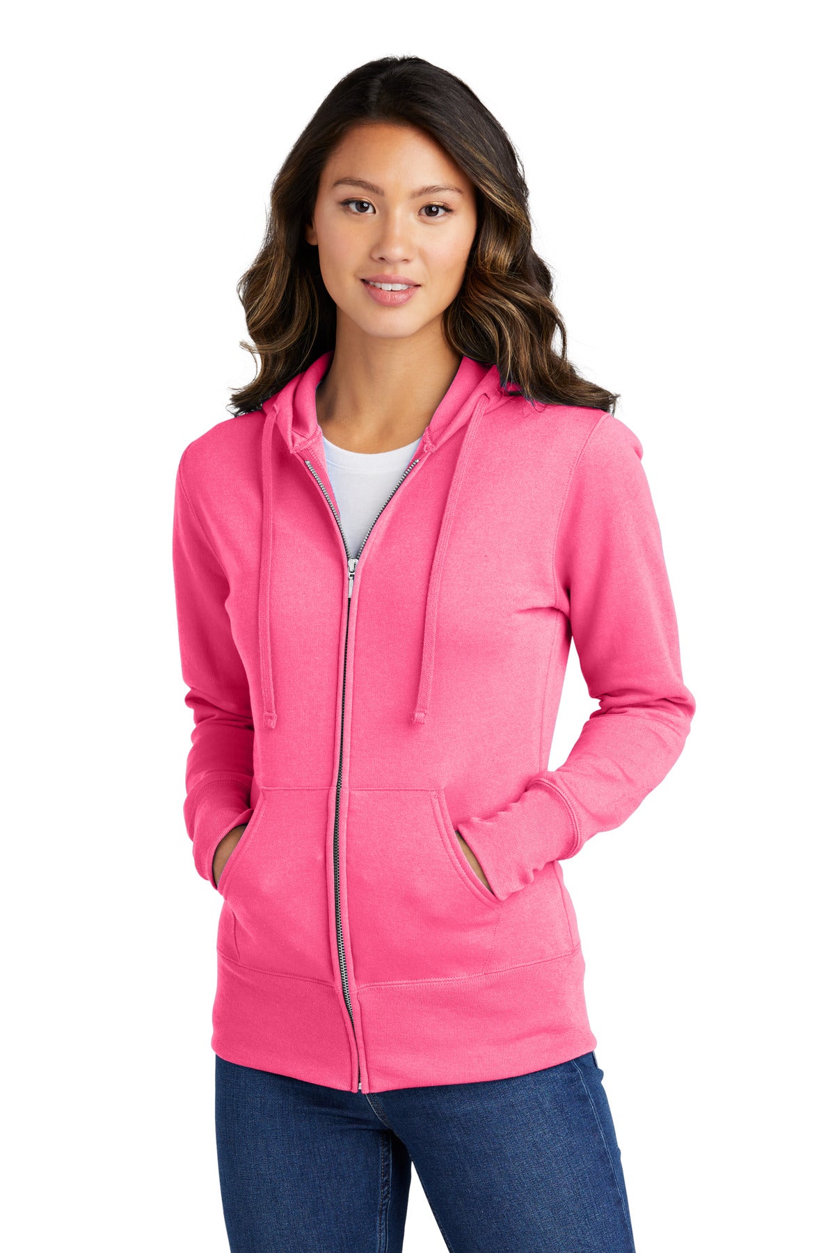 Port & Company® Women's Core Fleece Full-Zip Hooded Sweatshirt