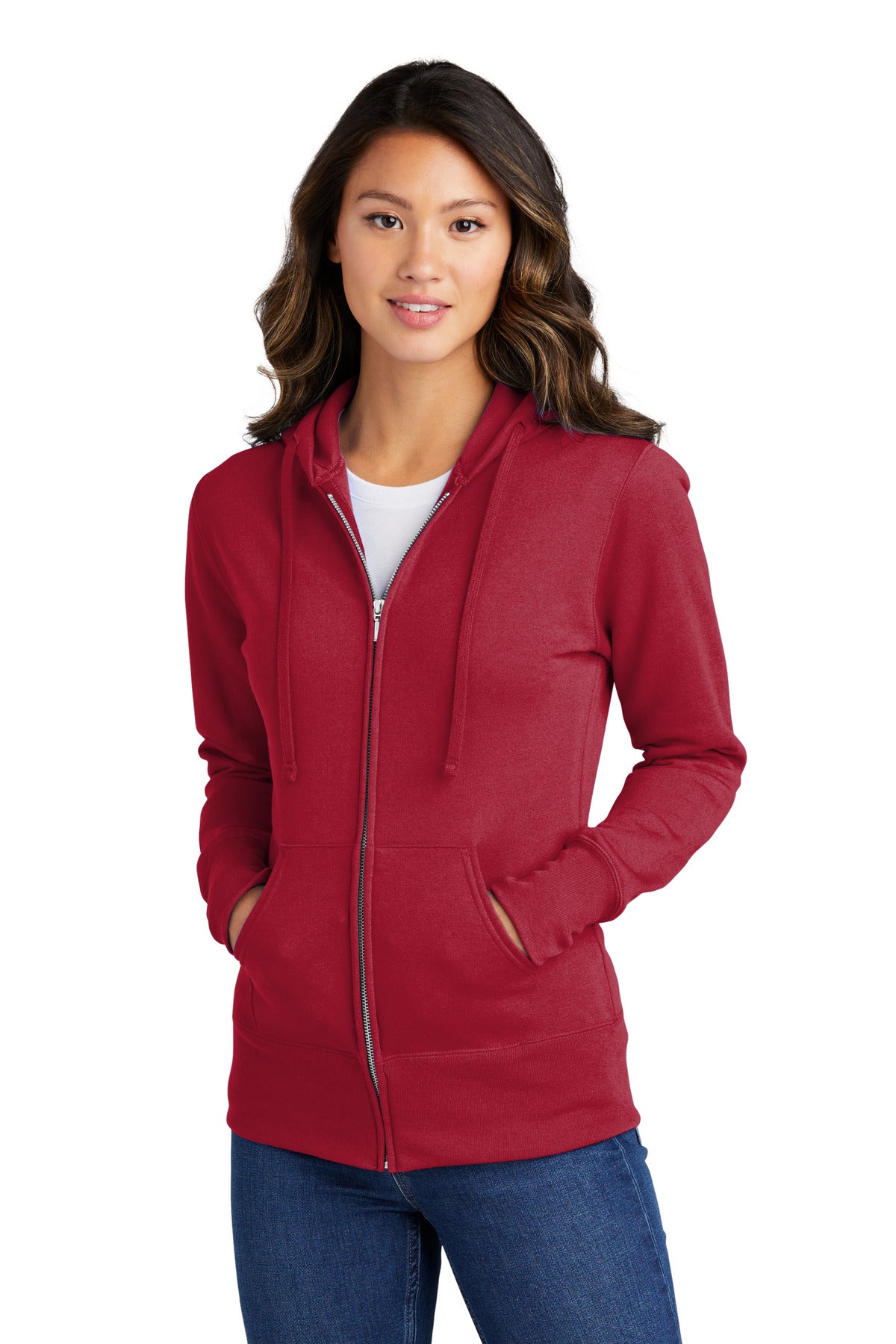 Port & Company® Women's Core Fleece Full-Zip Hooded Sweatshirt