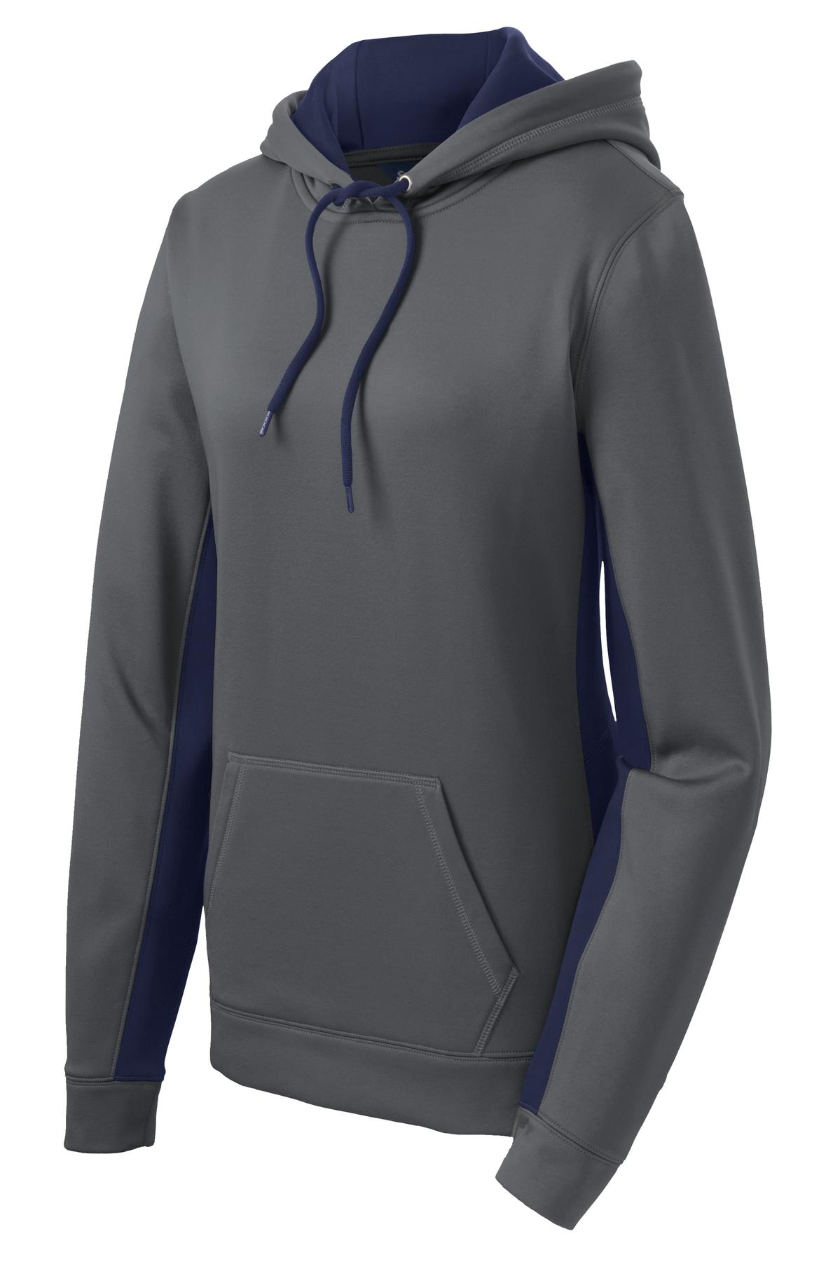 Sport-Tek® Women's Sport-Wick® Fleece Colorblock Hooded Pullover