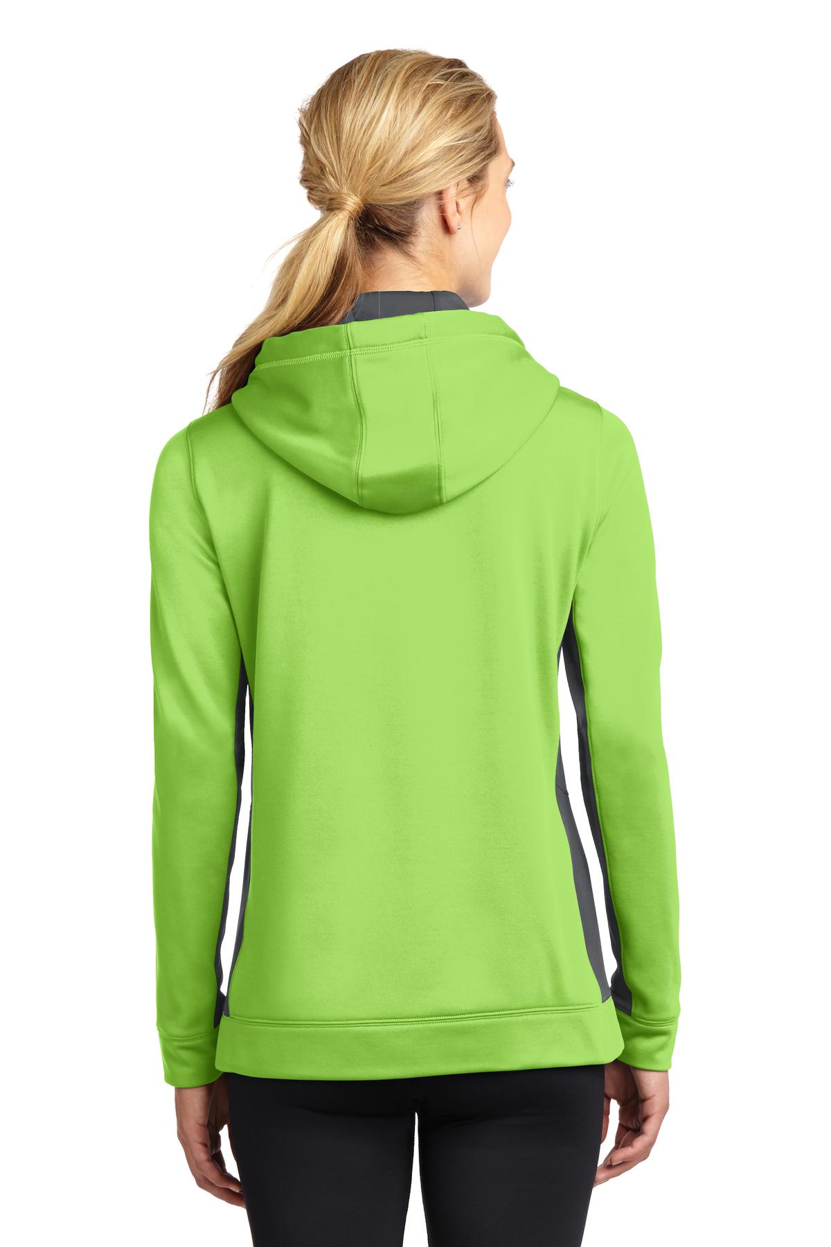 Sport-Tek® Women's Sport-Wick® Fleece Colorblock Hooded Pullover