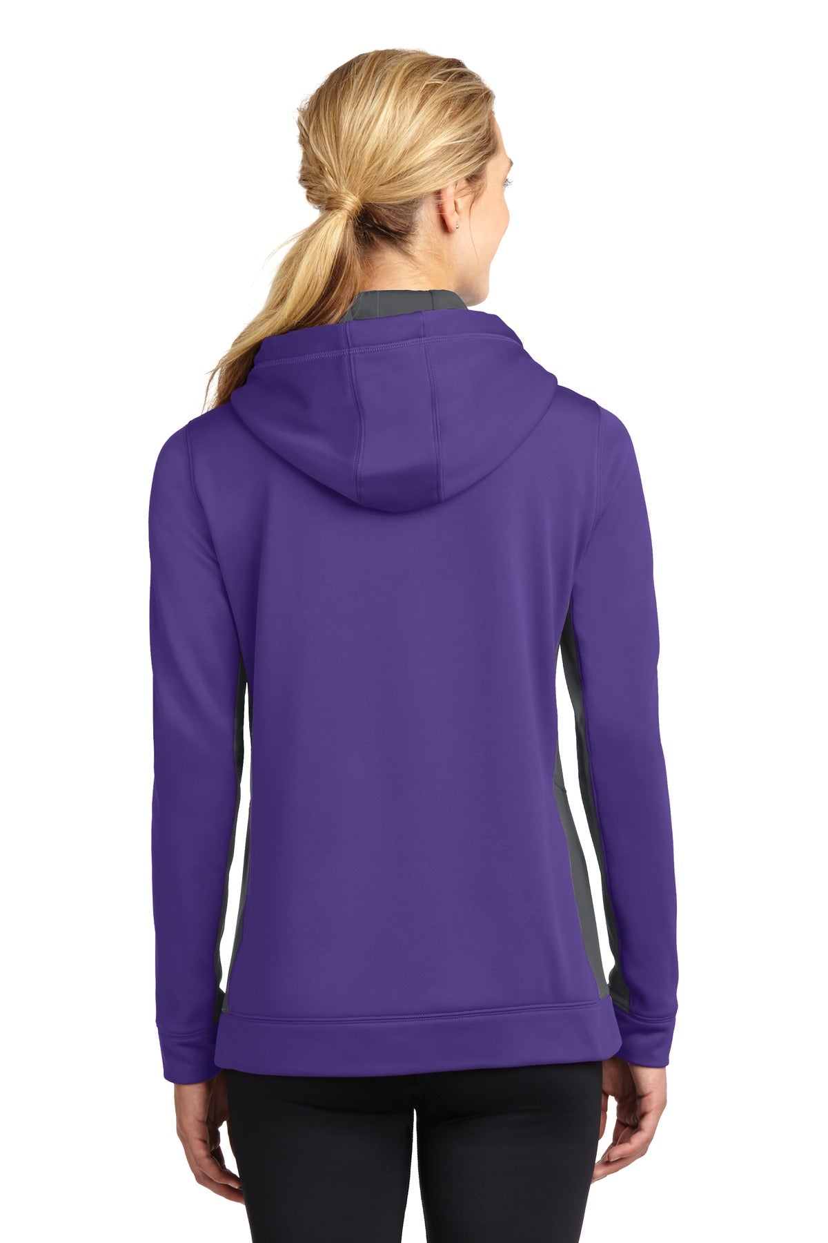 Sport-Tek® Women's Sport-Wick® Fleece Colorblock Hooded Pullover