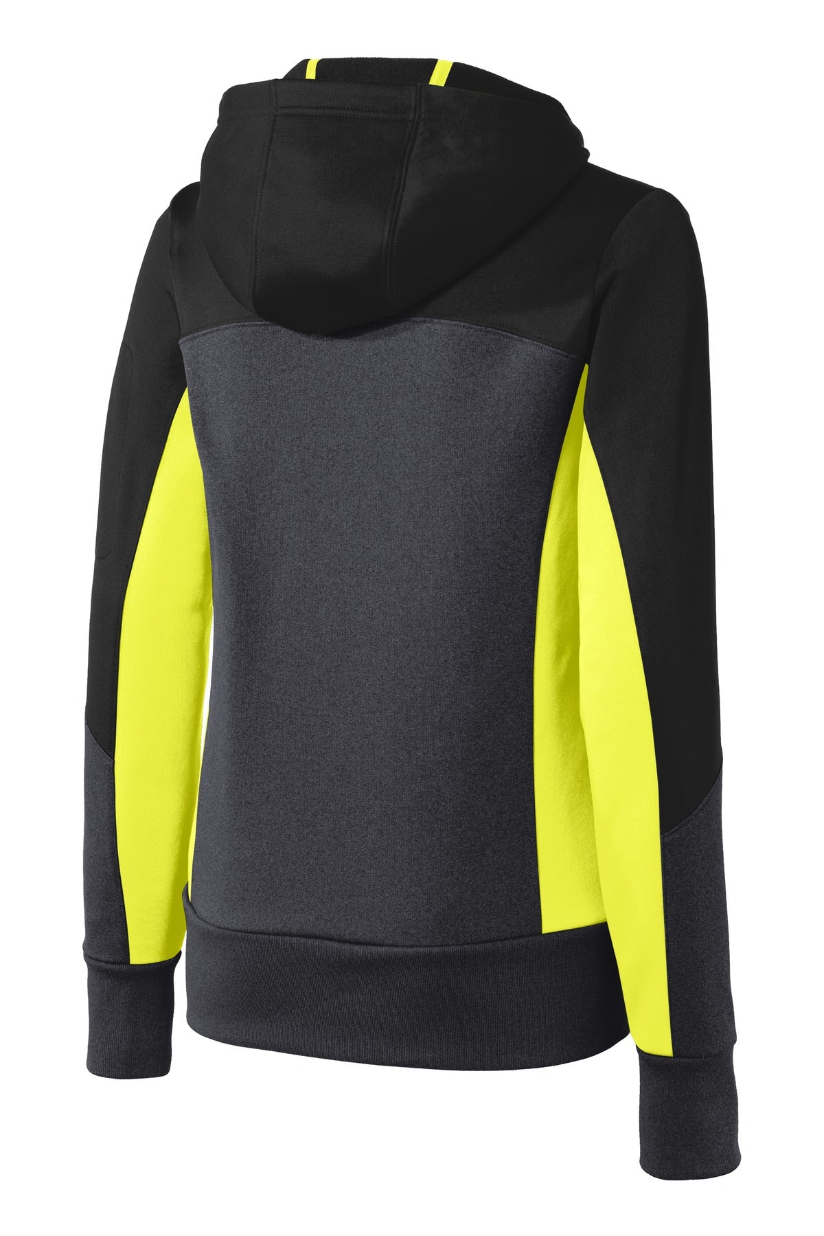 Sport-Tek® Women's Tech Fleece Colorblock Full-Zip Hooded Jacket