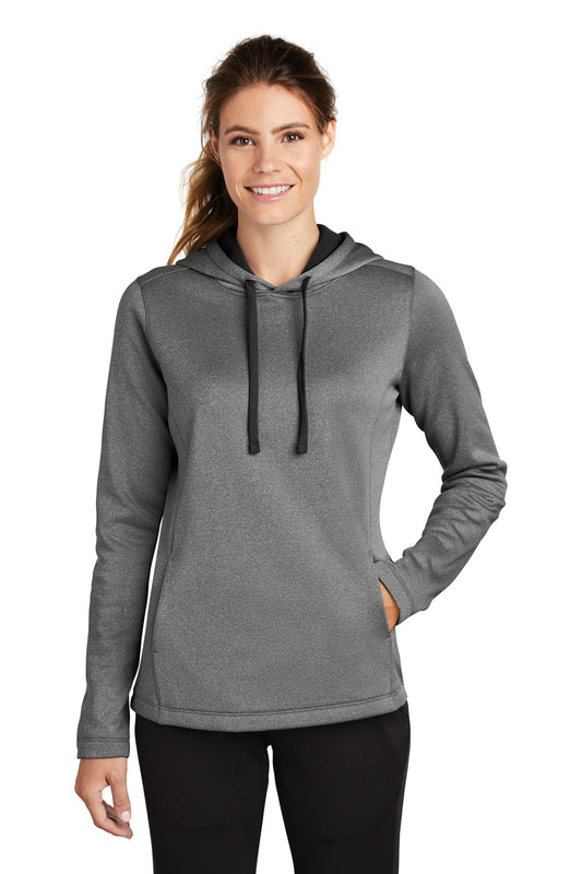 Sport-Tek® Women's PosiCharge® Sport-Wick® Heather Fleece Hooded Pullover