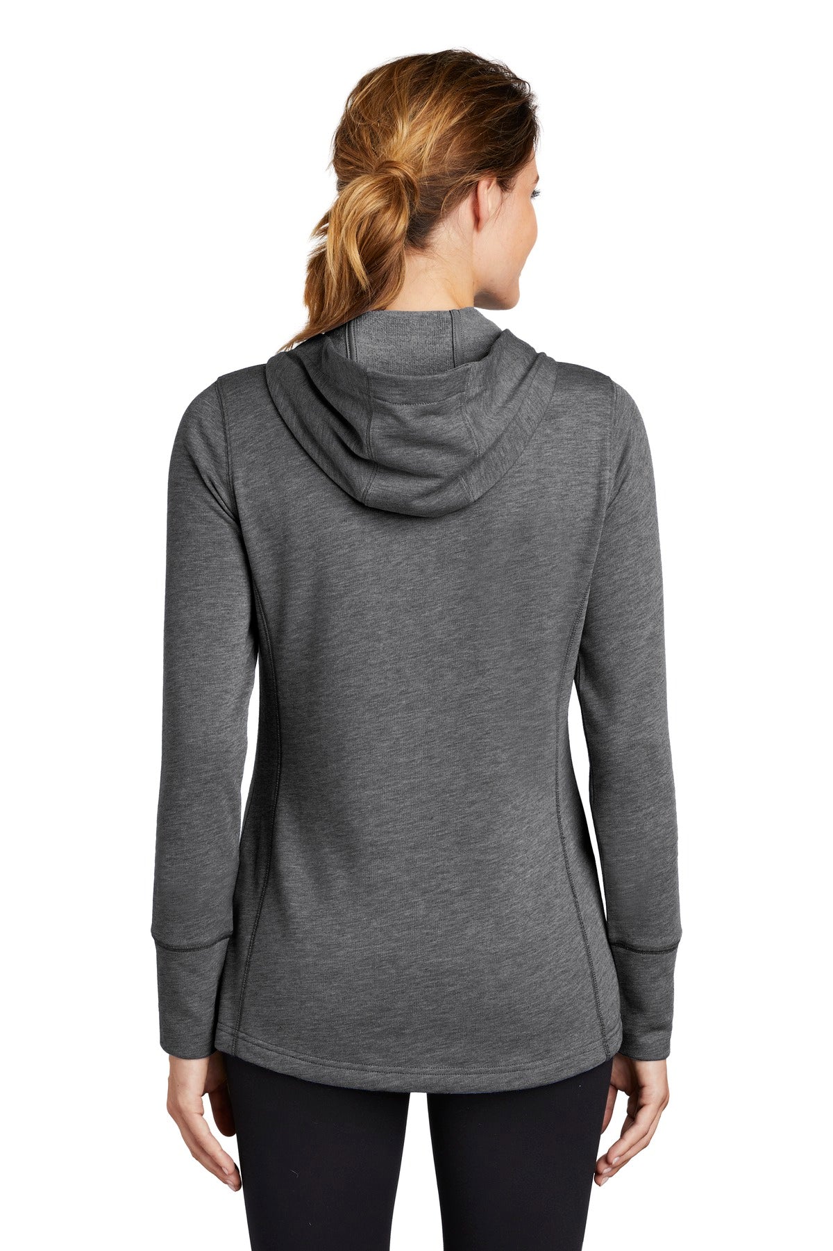 Sport-Tek® Women's PosiCharge® Tri-Blend Wicking Fleece Hooded Pullover