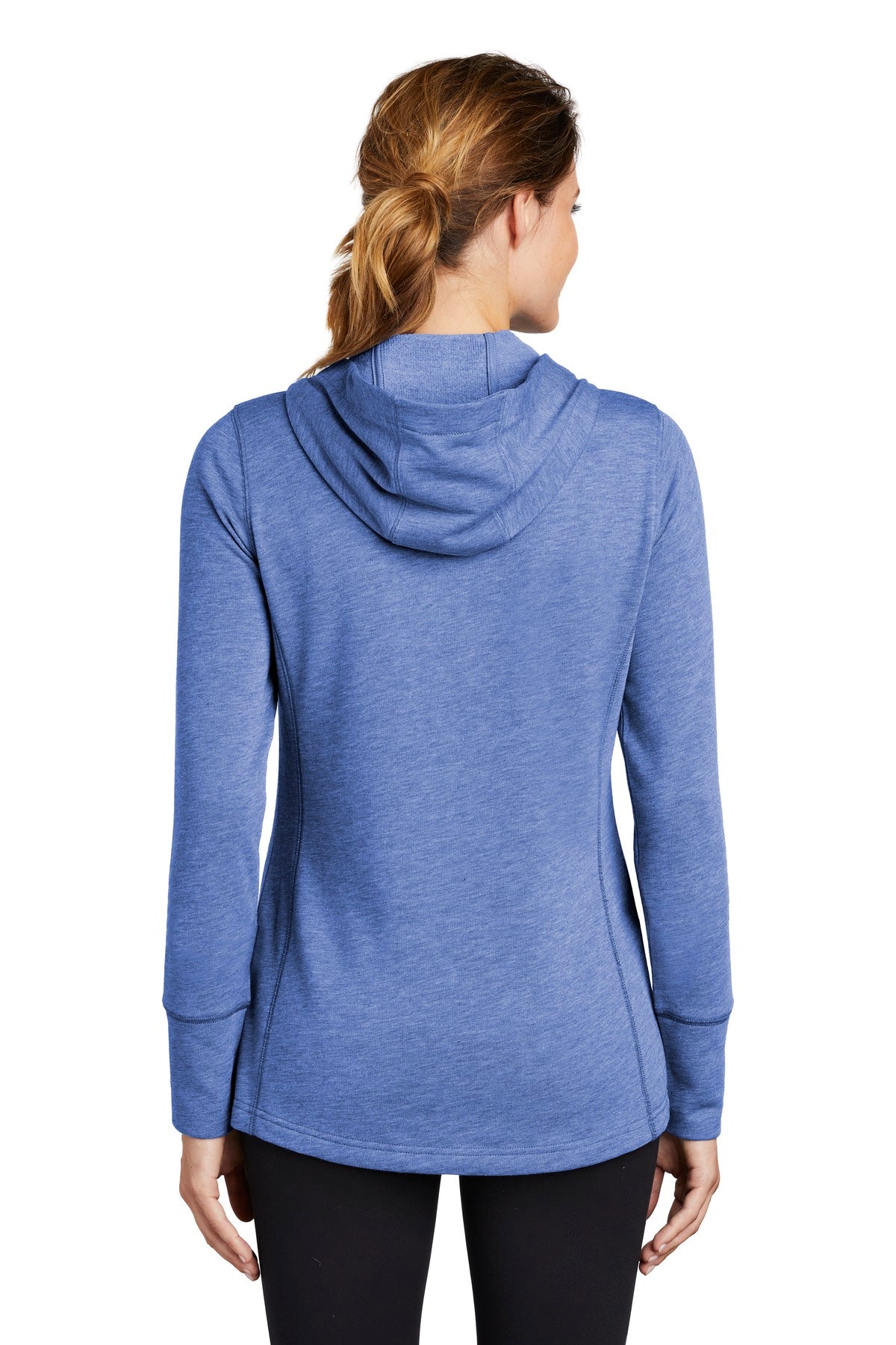 Sport-Tek® Women's PosiCharge® Tri-Blend Wicking Fleece Hooded Pullover