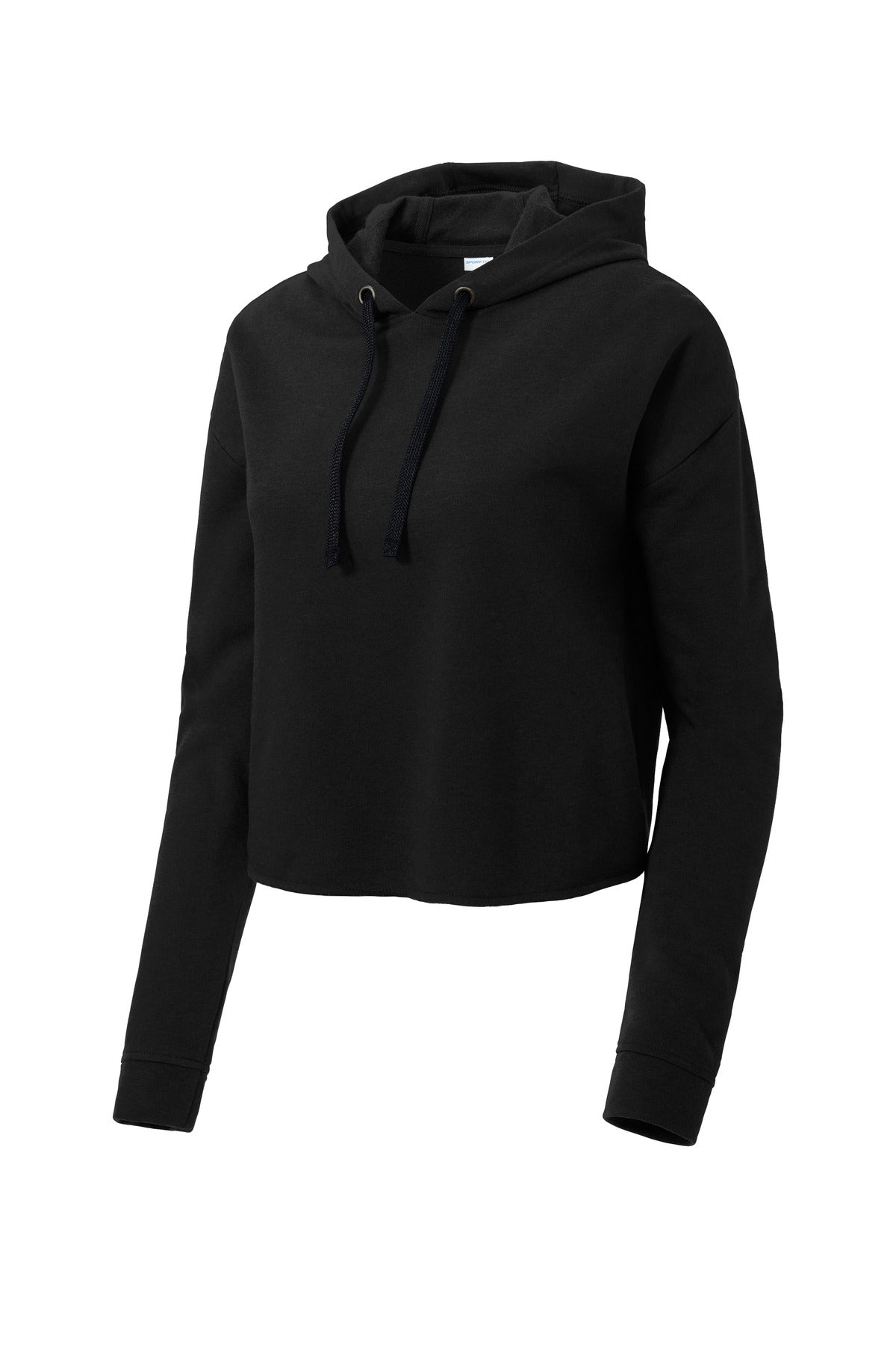 Sport-Tek® Women's PosiCharge® Tri-Blend Wicking Fleece Crop Hooded Pullover