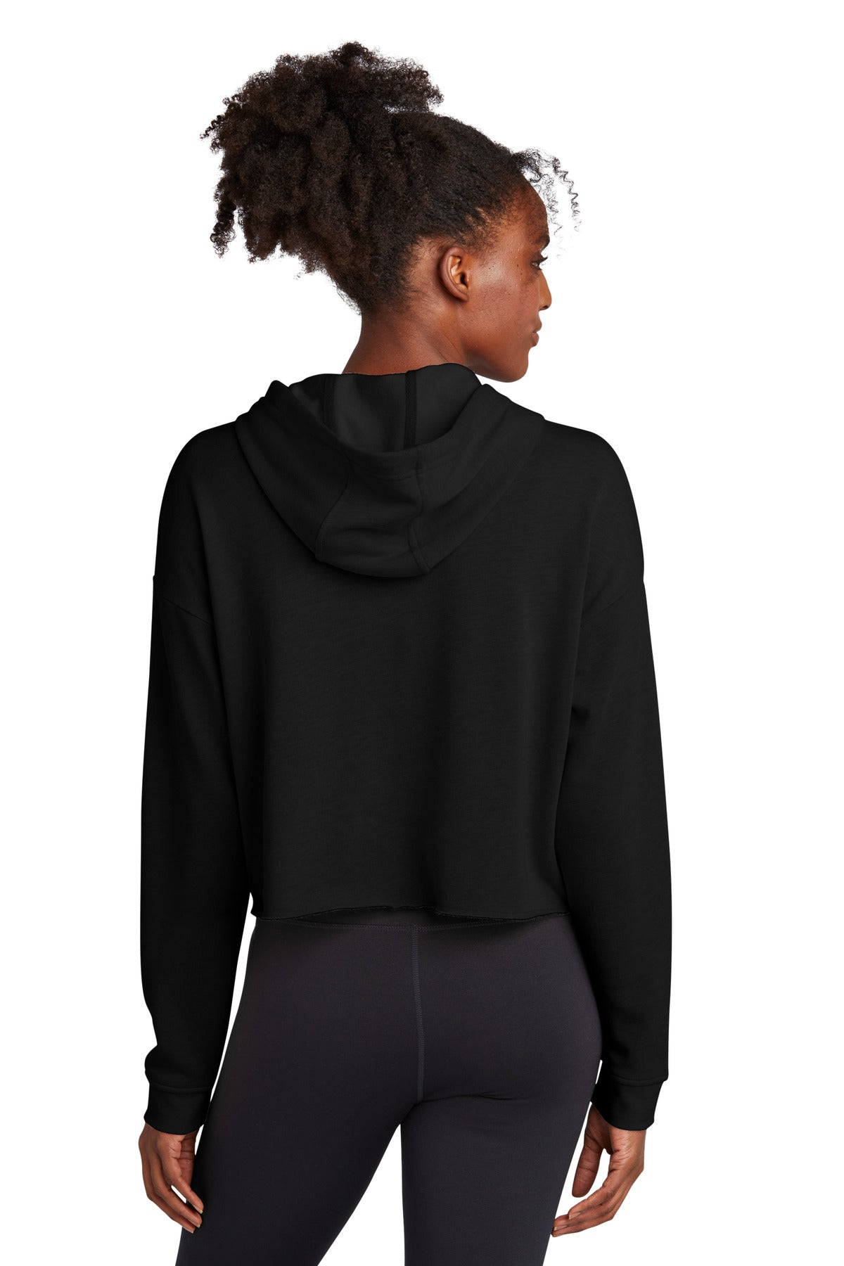 Sport-Tek® Women's PosiCharge® Tri-Blend Wicking Fleece Crop Hooded Pullover