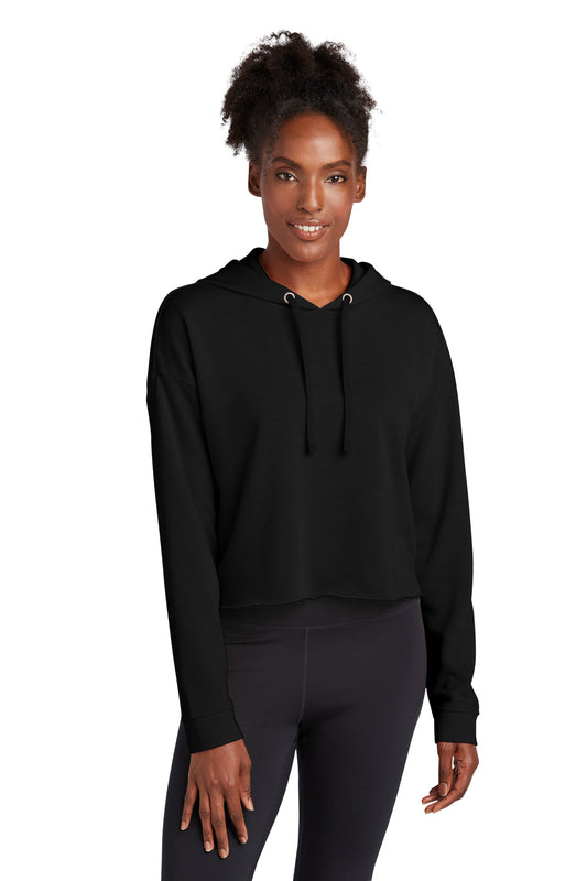 Sport-Tek® Women's PosiCharge® Tri-Blend Wicking Fleece Crop Hooded Pullover