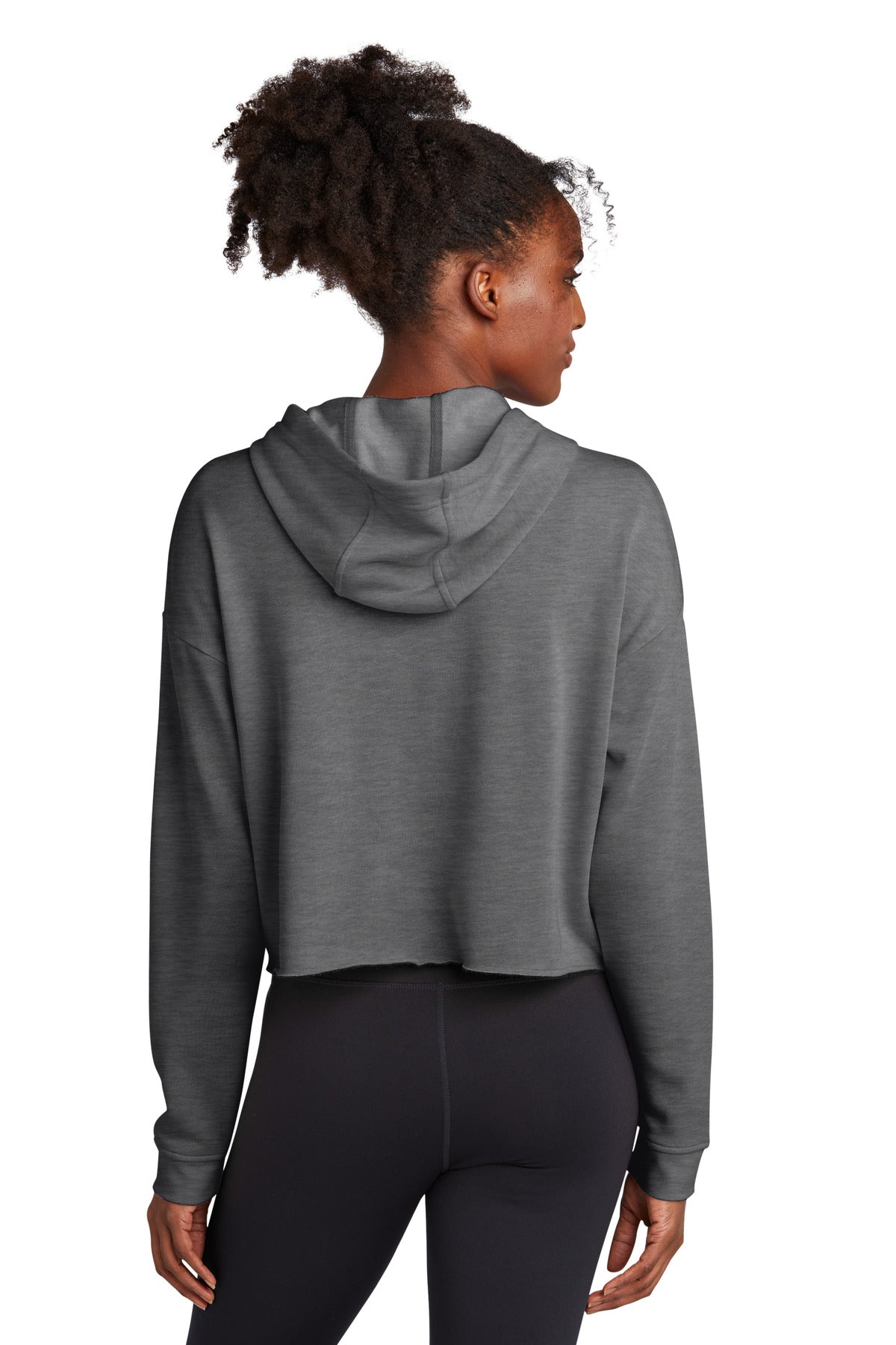 Sport-Tek® Women's PosiCharge® Tri-Blend Wicking Fleece Crop Hooded Pullover
