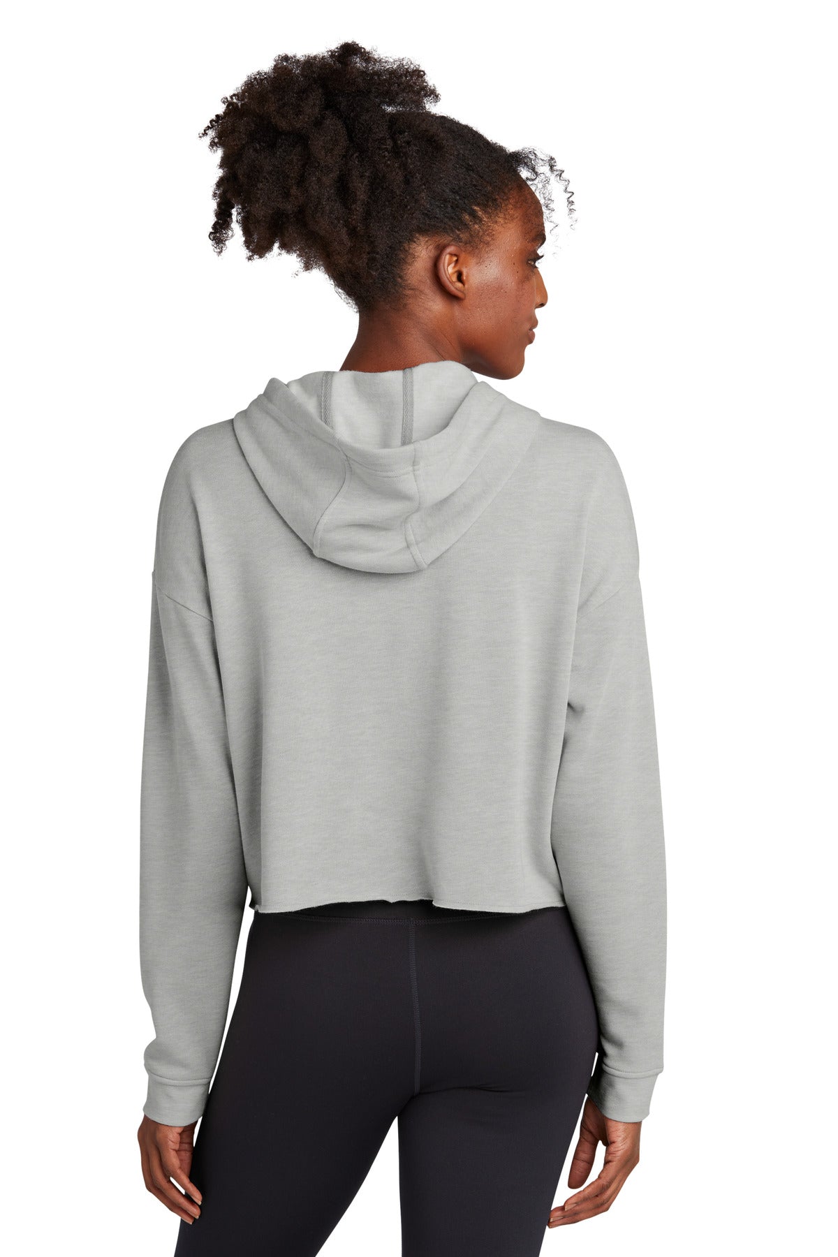 Sport-Tek® Women's PosiCharge® Tri-Blend Wicking Fleece Crop Hooded Pullover