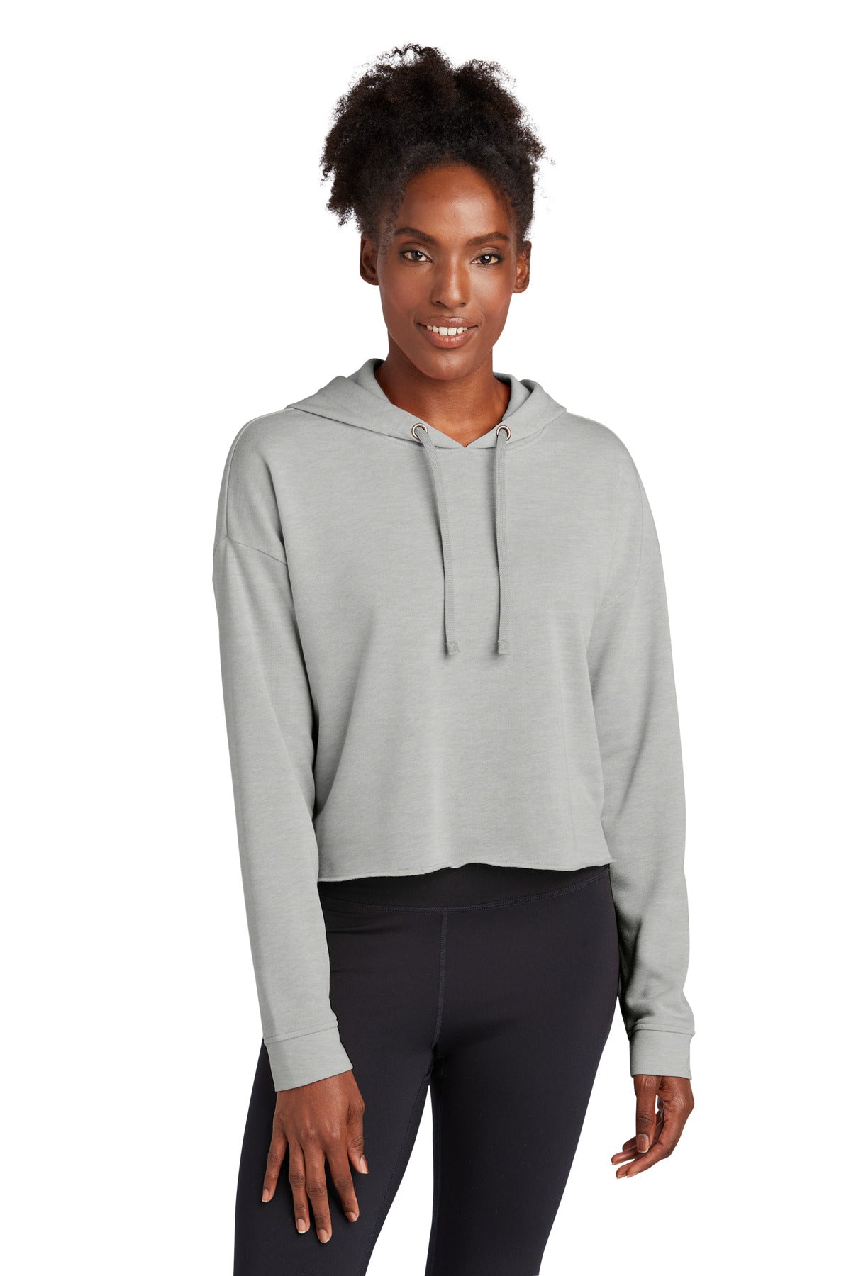 Sport-Tek® Women's PosiCharge® Tri-Blend Wicking Fleece Crop Hooded Pullover