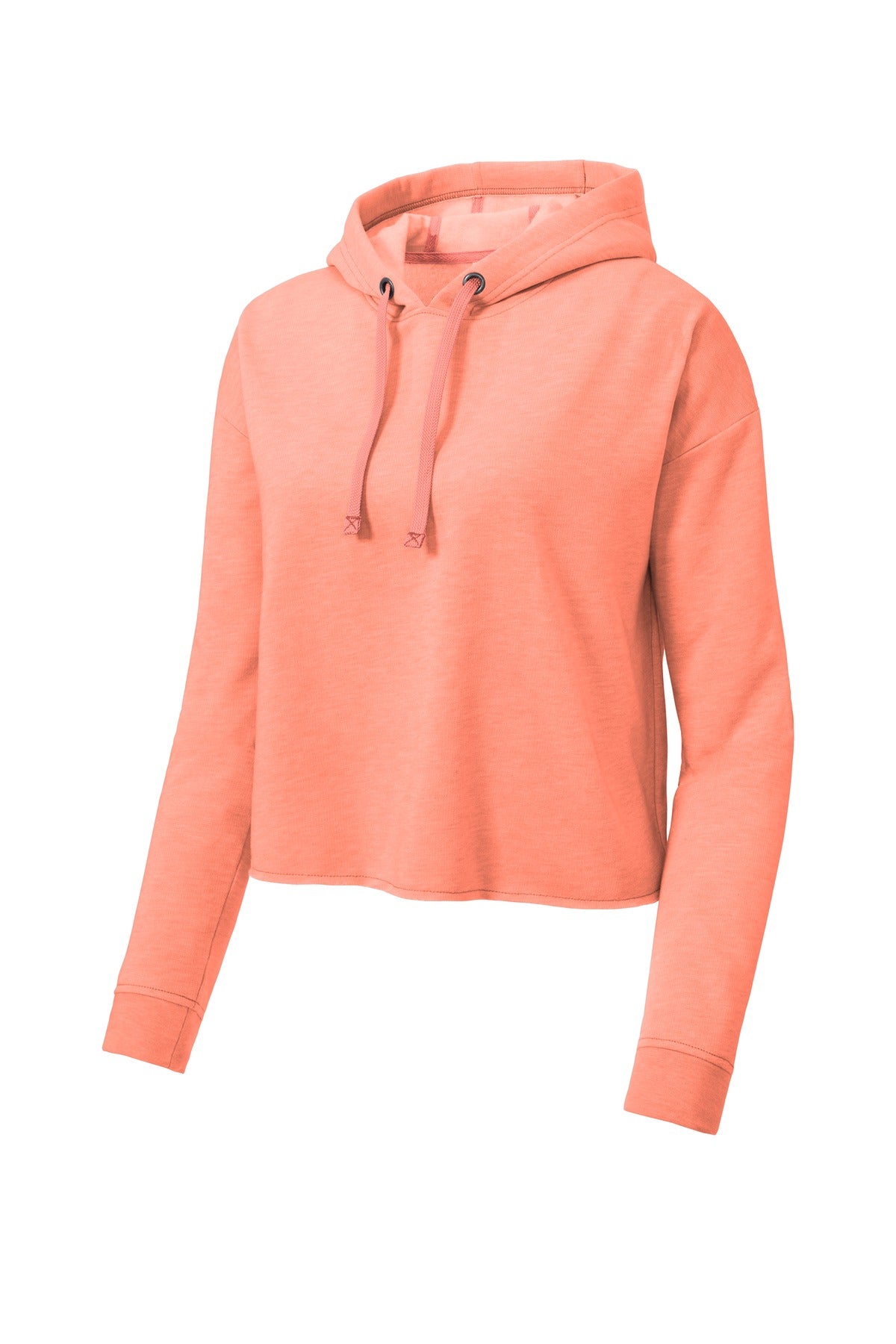 Sport-Tek® Women's PosiCharge® Tri-Blend Wicking Fleece Crop Hooded Pullover