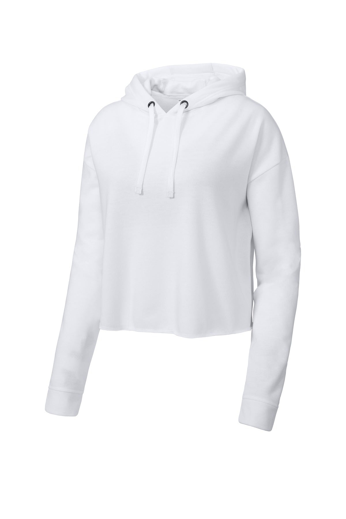 Sport-Tek® Women's PosiCharge® Tri-Blend Wicking Fleece Crop Hooded Pullover