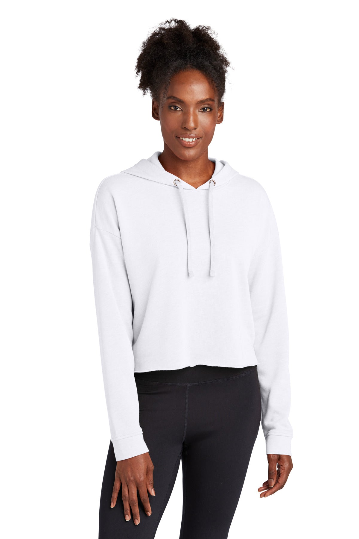 Sport-Tek® Women's PosiCharge® Tri-Blend Wicking Fleece Crop Hooded Pullover